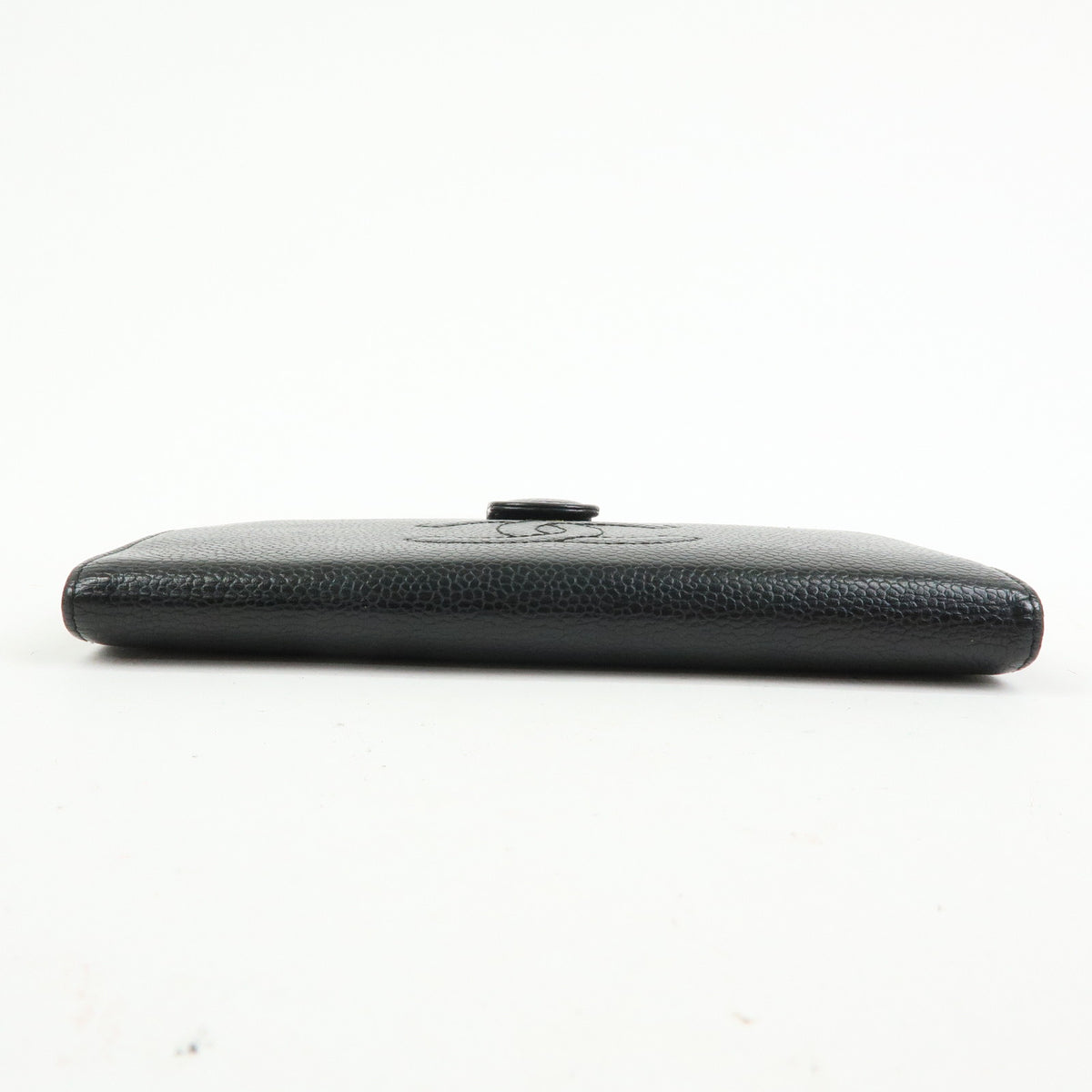 CHANEL COCO Mark Caviarskin Bi-fold Long Wallet  Black A82281