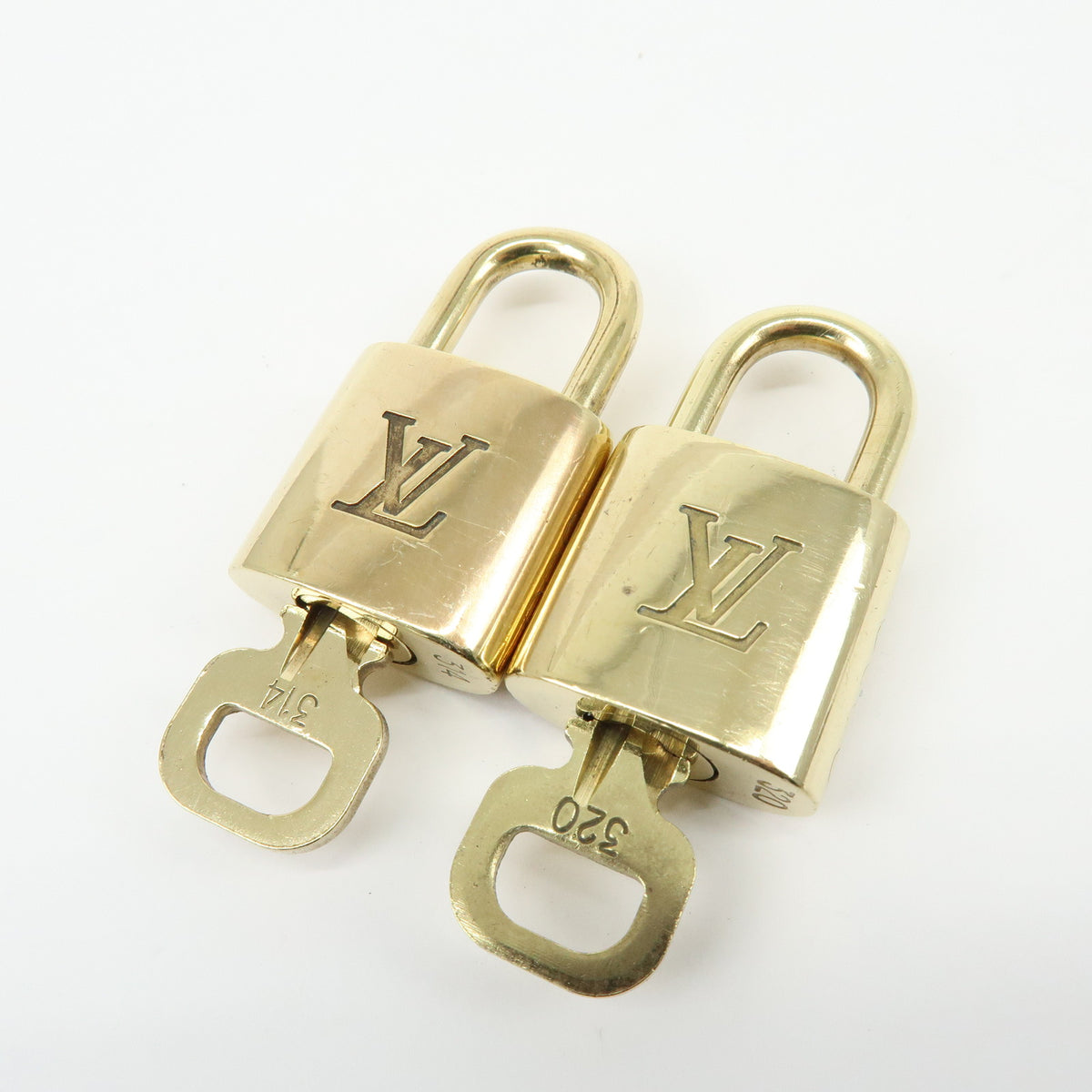 Louis Vuitton Lot of 10 Lock & Key Cadena Key Lock Gold