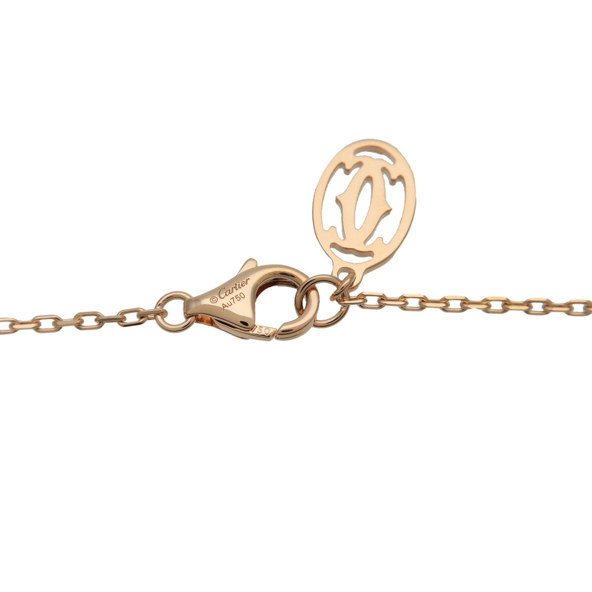 Cartier D'amour 1P Diamond Necklace SM K18 750YG Yellow Gold