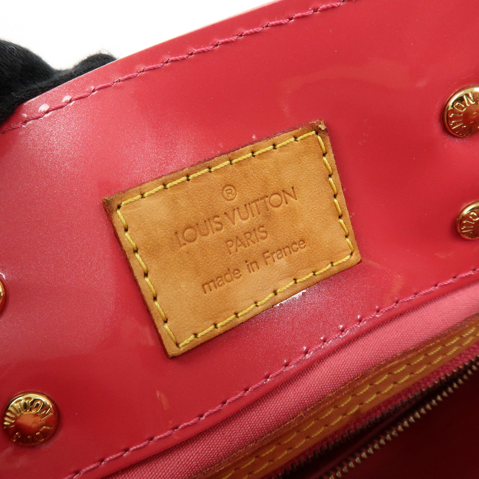 Louis Vuitton Monogram Vernis Reade PM Hand Bag Framboise M9132F