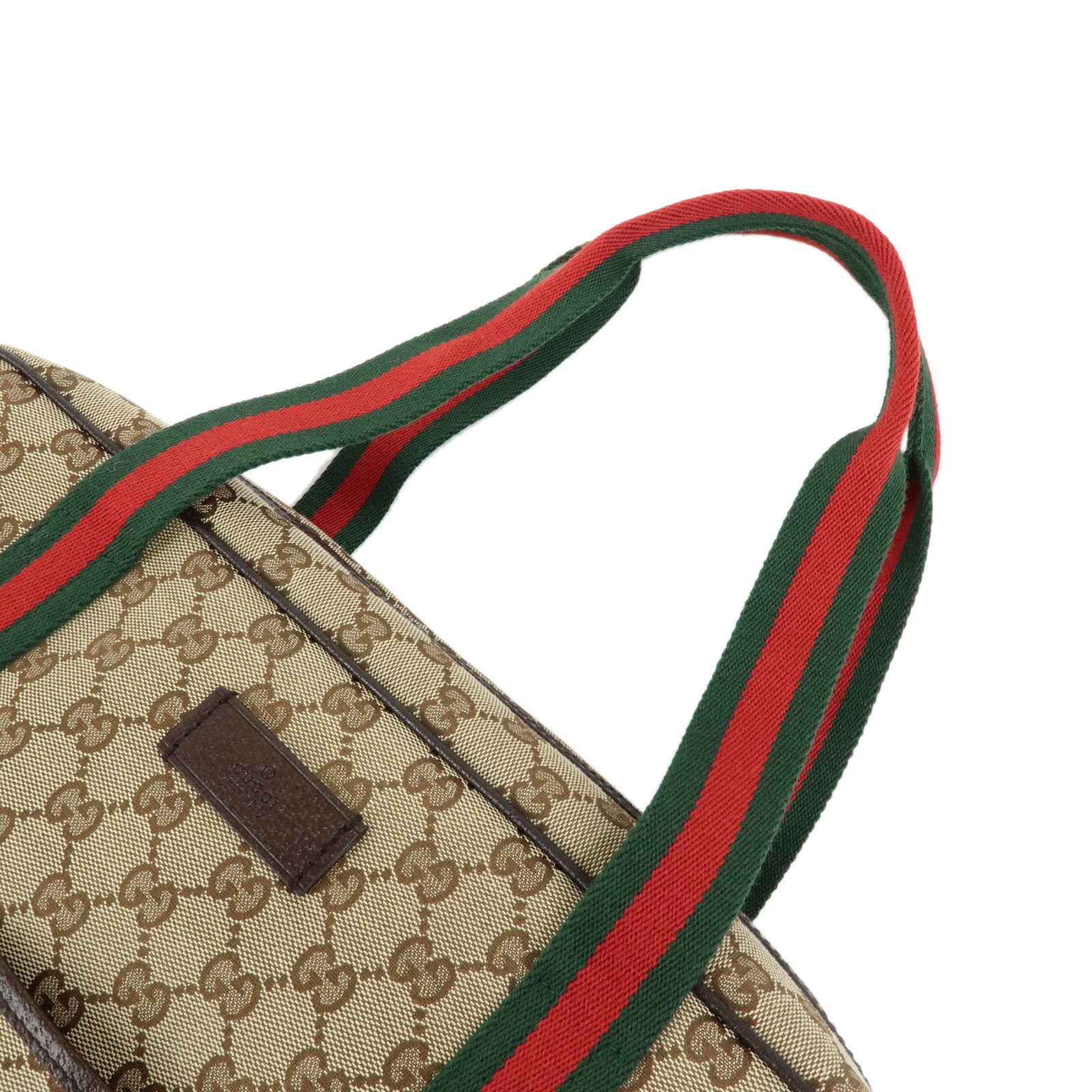 GUCCI Sherry GG Canvas Business Bag Hand Bag Brown 189753