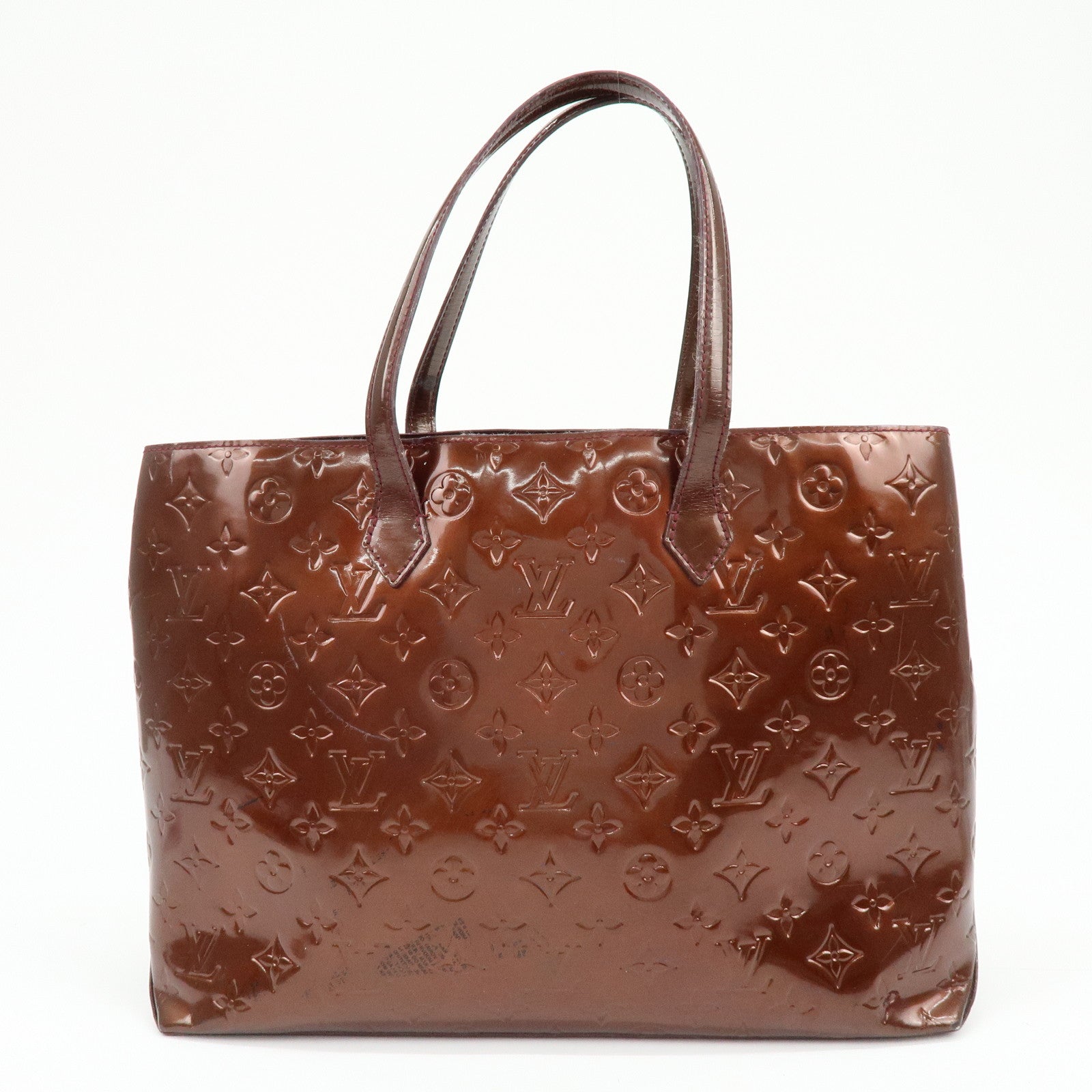 Louis Vuitton Monogram Vernis Wilshire MM Tote Bag Hand Bag M91646