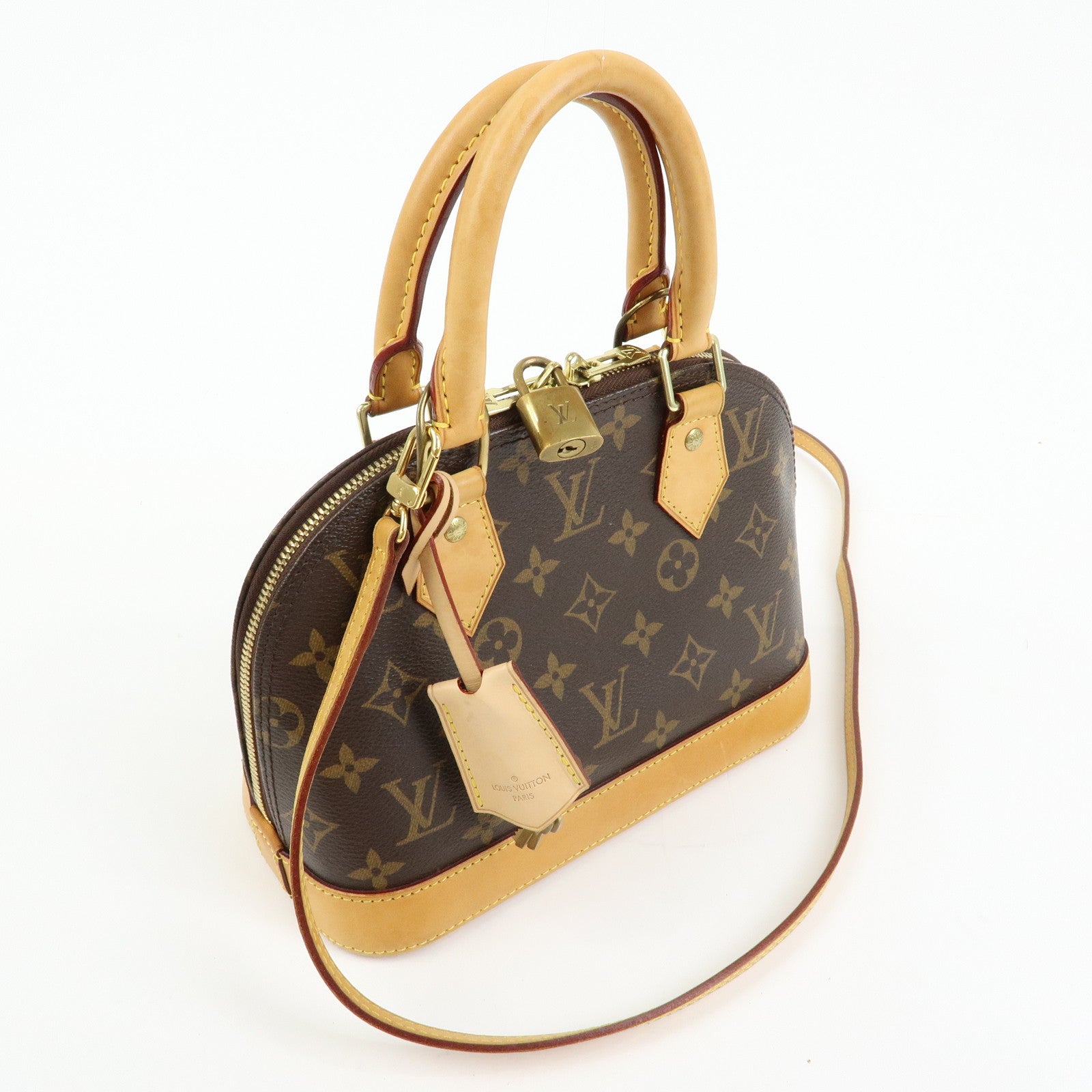 Louis Vuitton Monogram Alma BB 2 Way Hand Bag Shoulder Bag Brown M53152