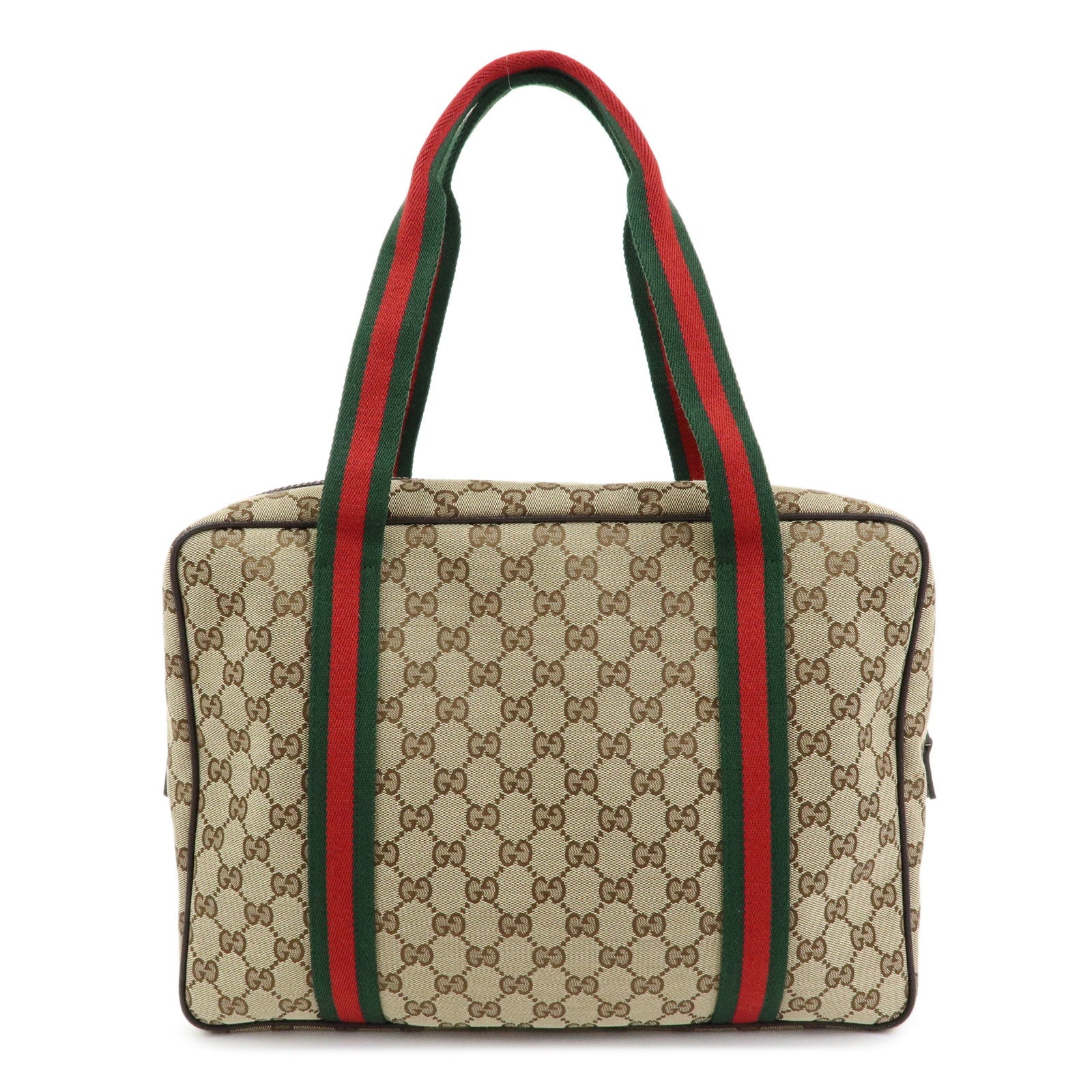 GUCCI Sherry GG Canvas Business Bag Hand Bag Brown 189753