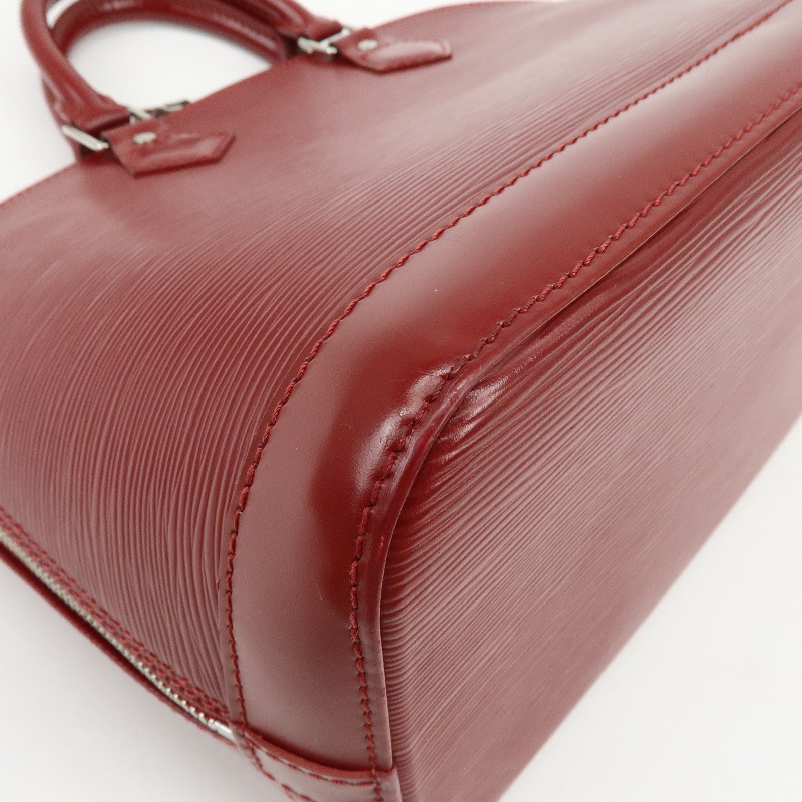 Louis Vuitton Epi Alma PM Leather Hand Bag Carmine Red M4058E