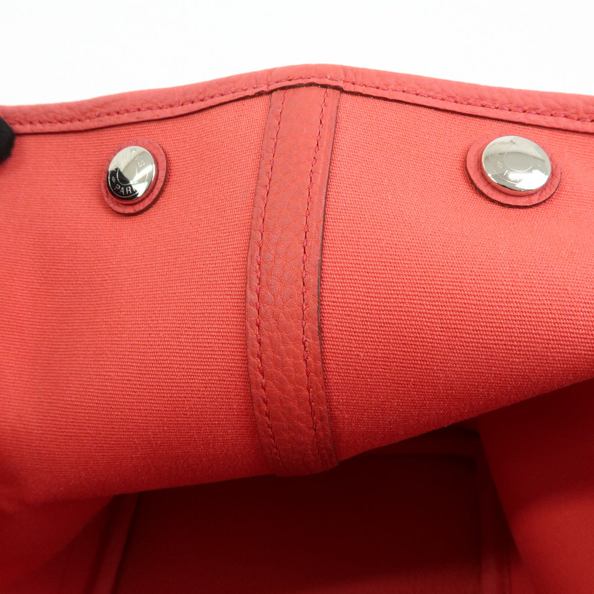 HERMES Garden Party PM Toile Ash Leather □N Stamped Tote Bag