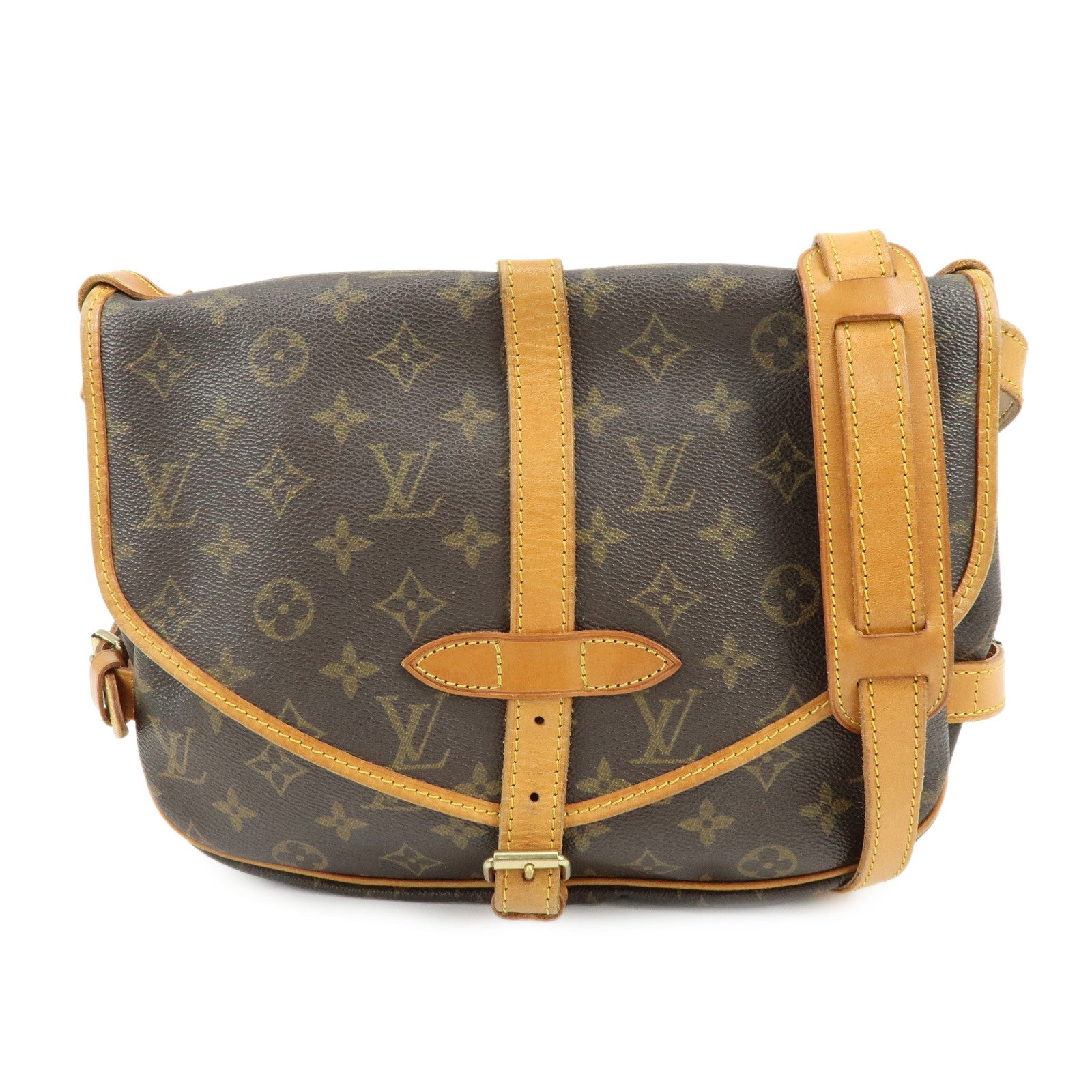 Louis Vuitton Monogram Saumur 30 Canvas Shoulder Bag Brown M42256