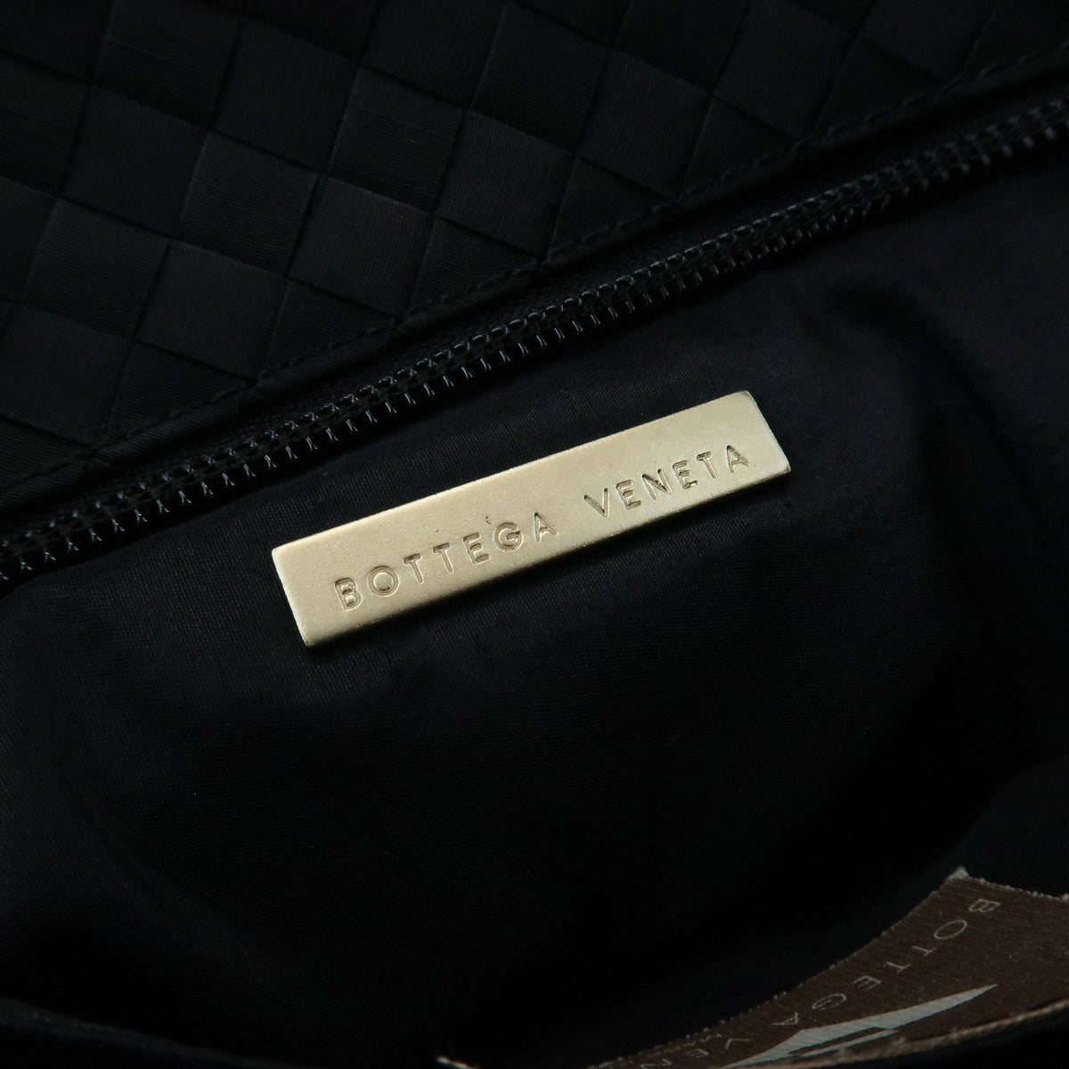 BOTTEGA VENETA Intrecciato Nylon Leather Shoulder Bag Hand Bag Black