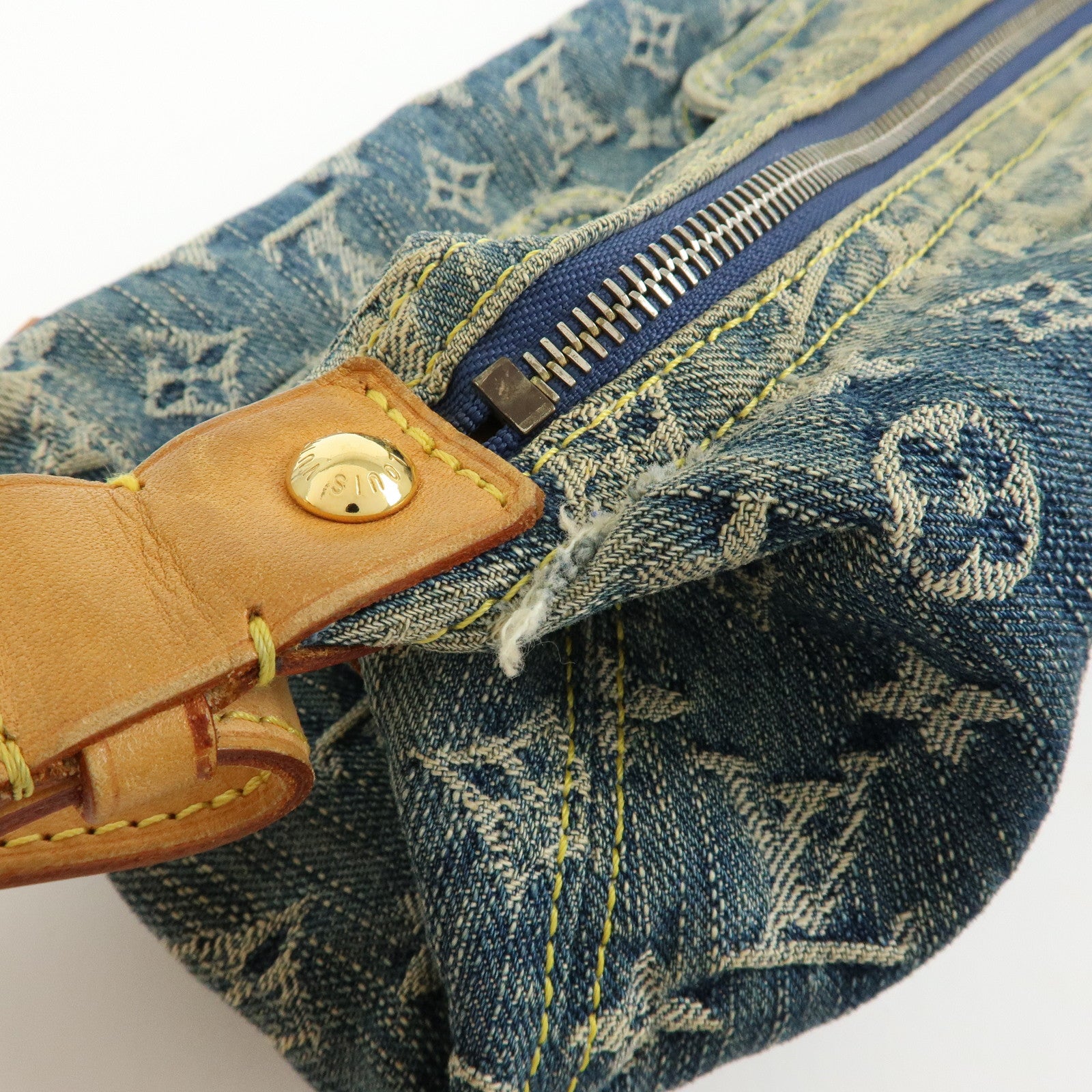 Louis Vuitton Monogram Denim Baggy PM 2Way Bag Shoulder Bag M95049