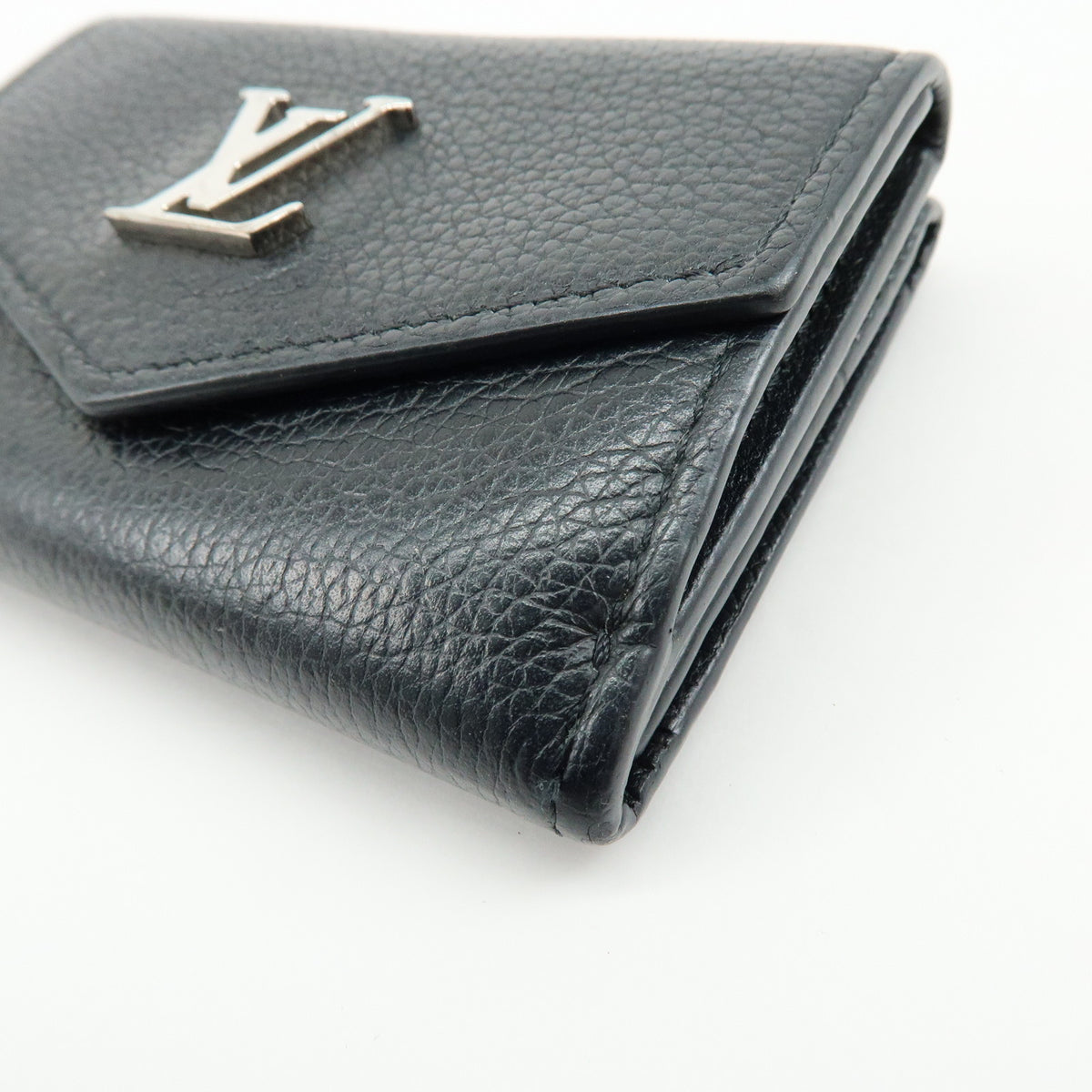 Louis Vuitton Portefeuille Lock Mini Compact Wallet Noir M63921