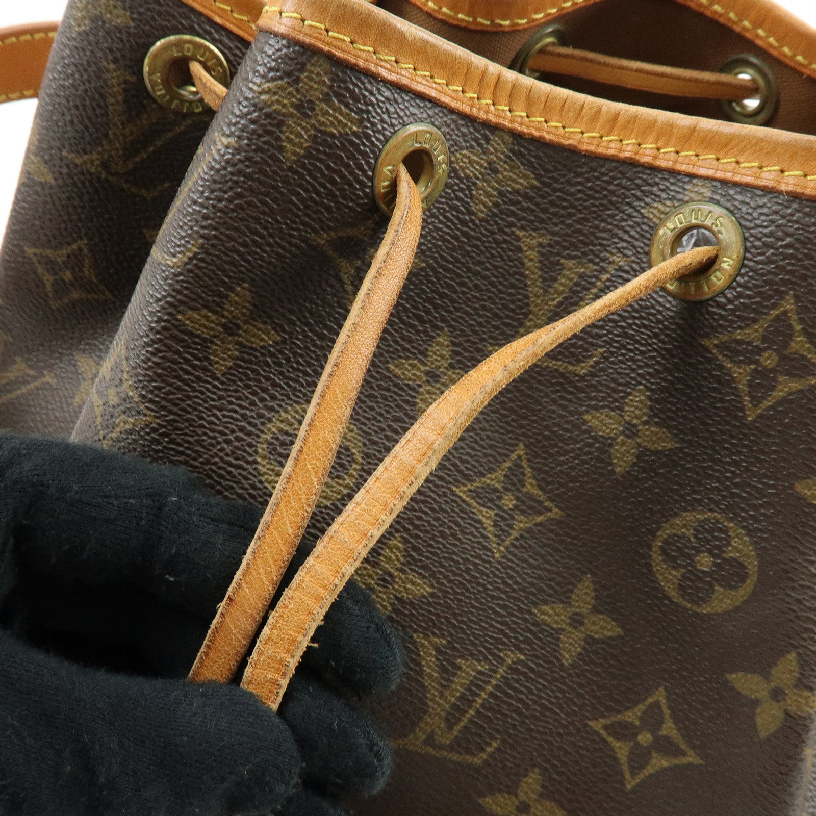 Louis Vuitton Monogram Canvas Petit Noe Shoulder Bag Brown M42226
