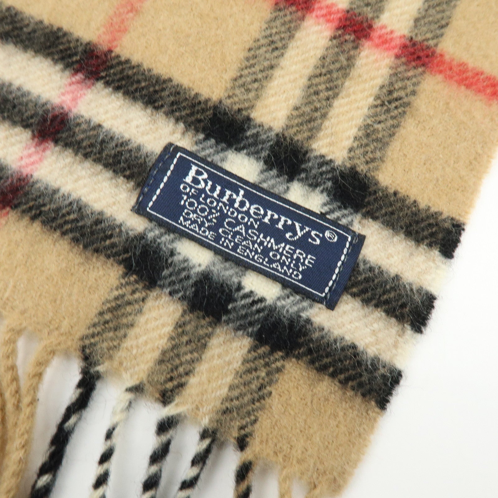 BURBERRY Nova Plaid Cashmere100% Scarf Camel Beige Black Red