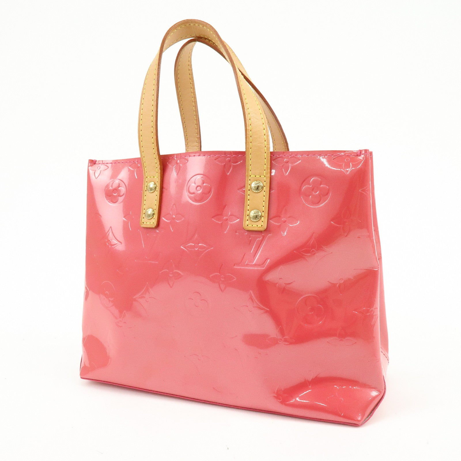 Louis Vuitton Monogram Vernis Reade PM Hand Bag Framboise M9132F