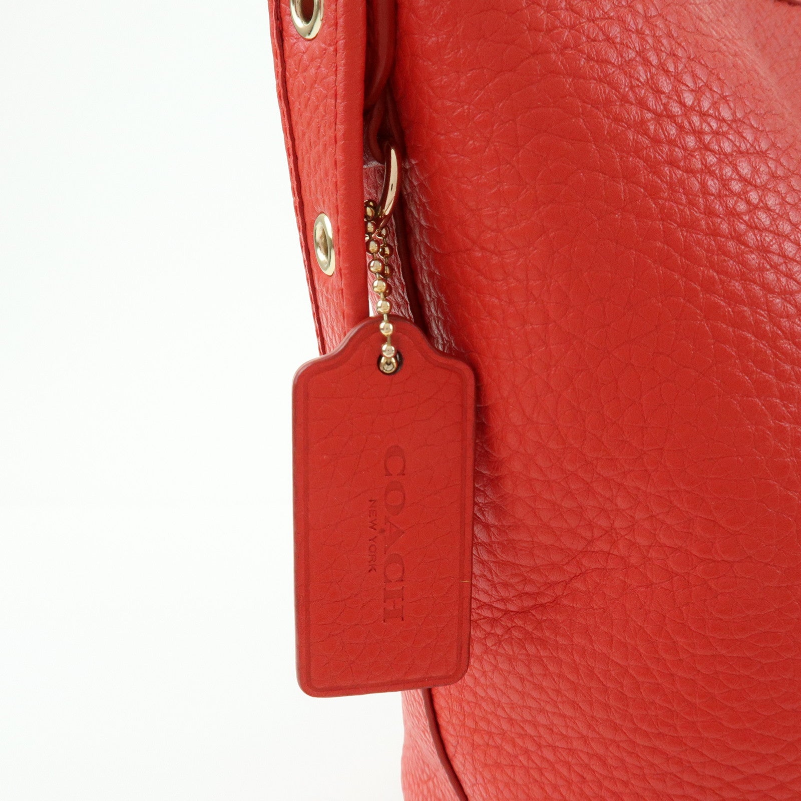 COACH Set of 3 Leather Hand Bag Shoulder Bag Brown Red