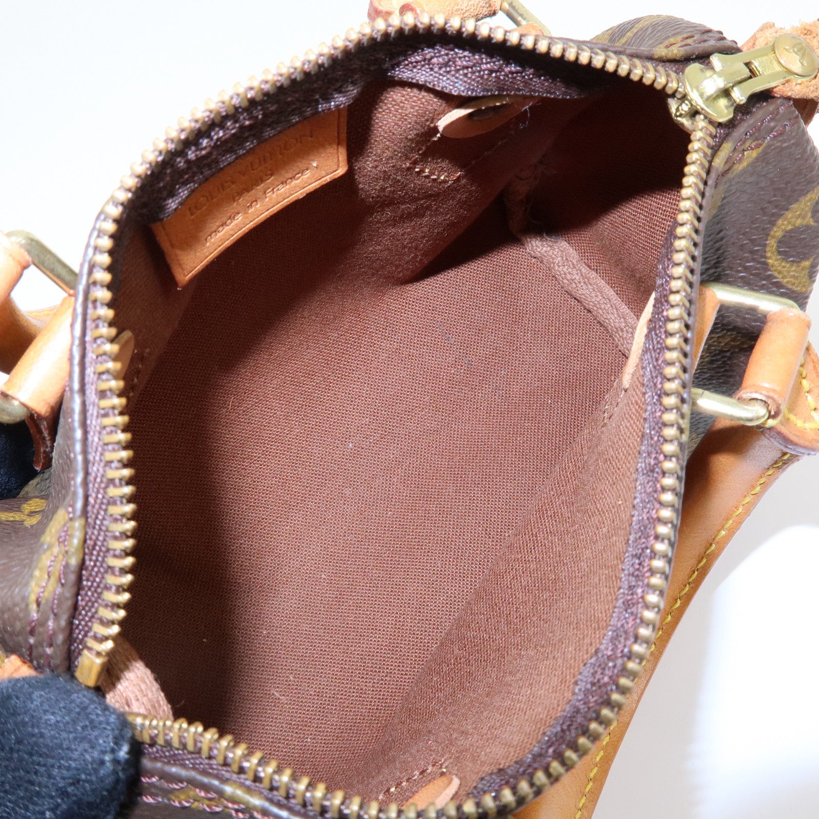 Louis Vuitton Monogram Mini Speedy Canvas Hand Bag & Strap M41534