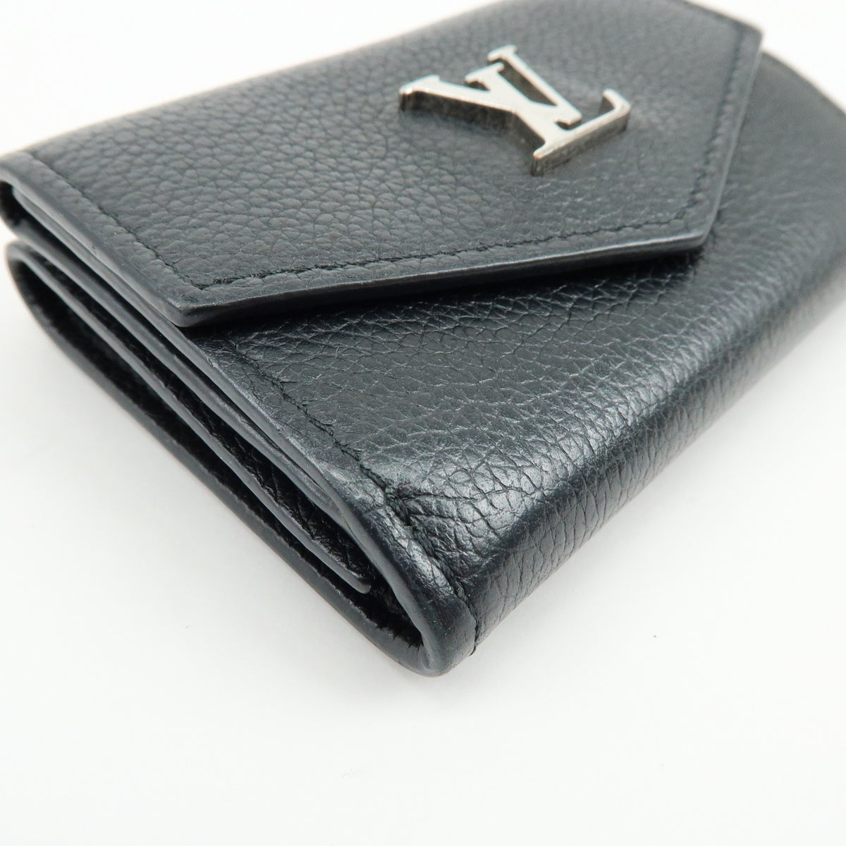 Louis Vuitton Portefeuille Lock Mini Compact Wallet Noir M63921