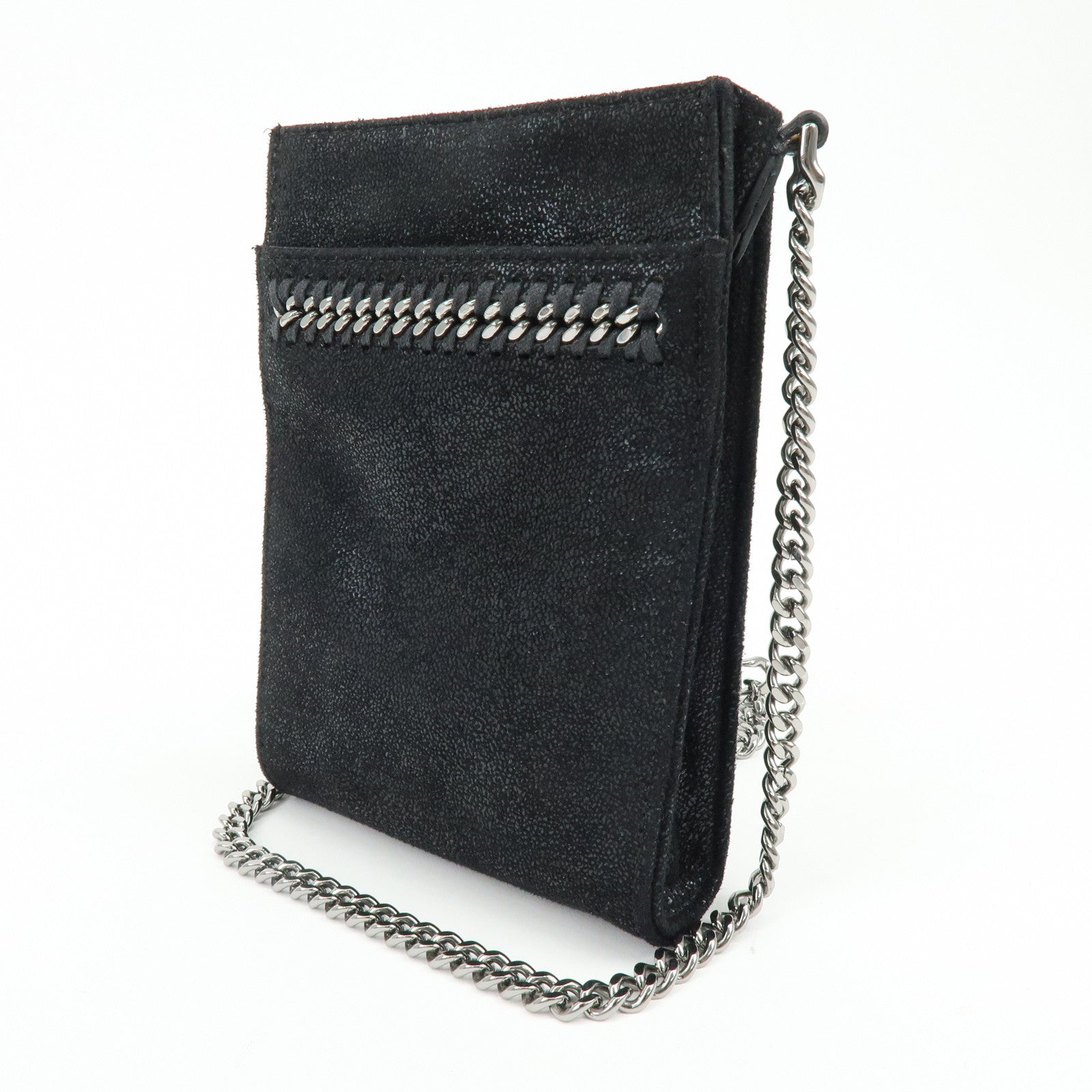 STELLA MCCARTNEY Polyester Chain Shoulder Bag Crossbody Bag Black