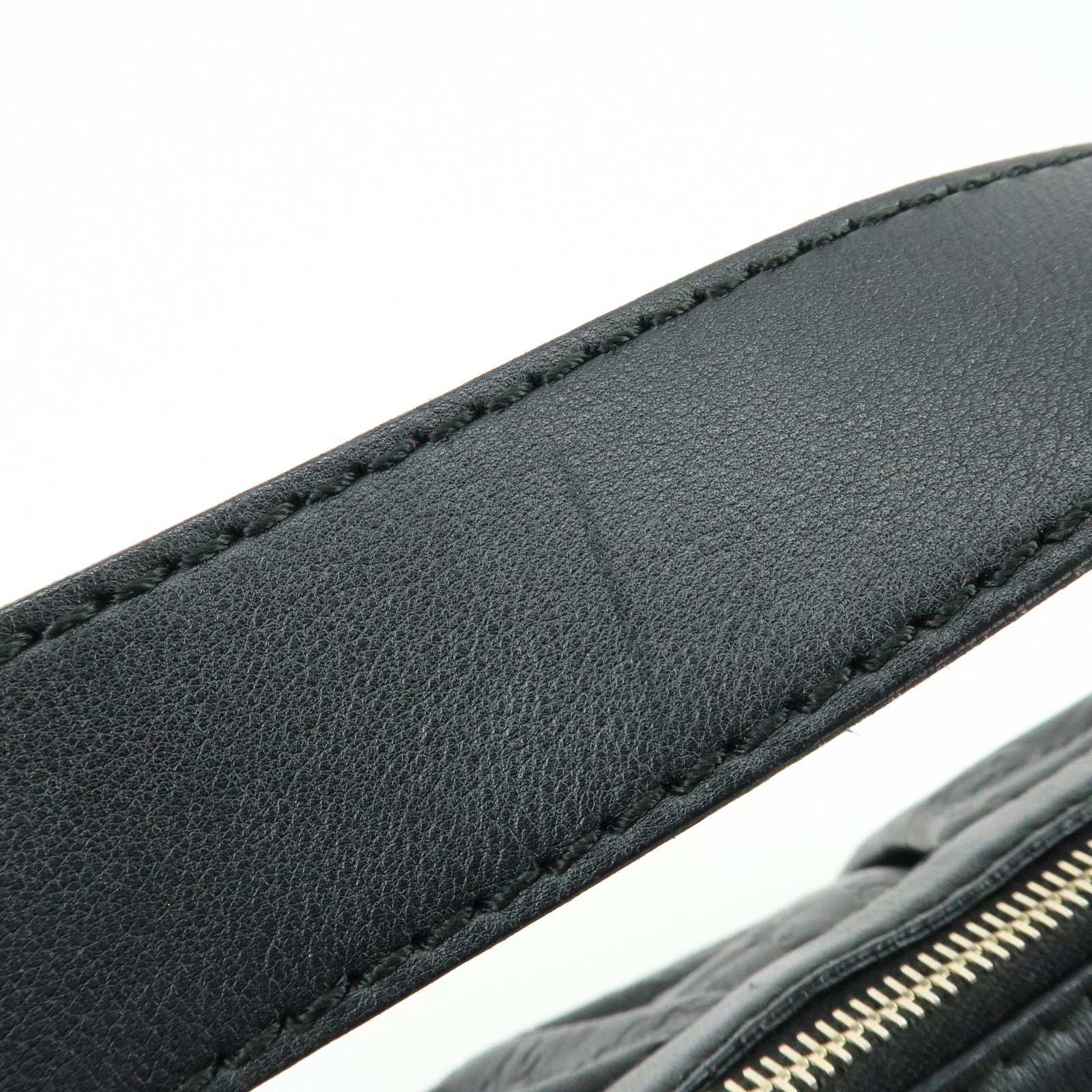 GUCCI Sukey Guccissima Leather Shoulder Bag Hand Bag Black 232955