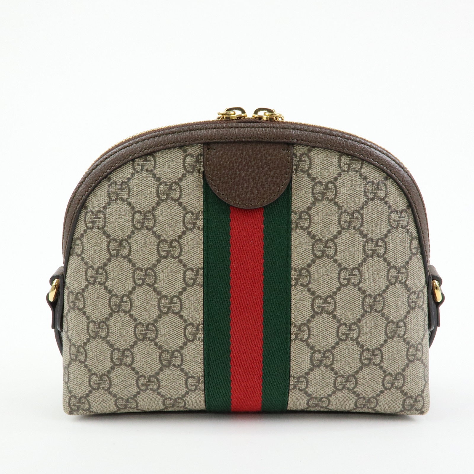 GUCCI Ophidia Sherry GG Supreme Leather Shoulder Bag Beige Brown 499621