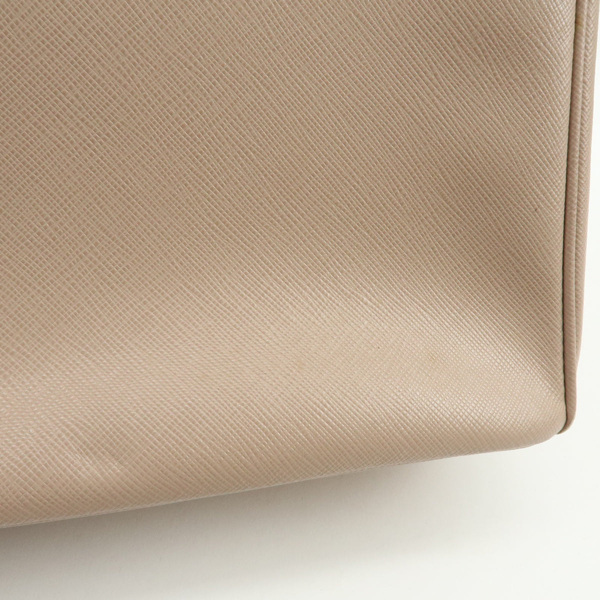 PRADA Triangle Logo Galleria Saffiano Leather 2Way Bag Beige BN1801