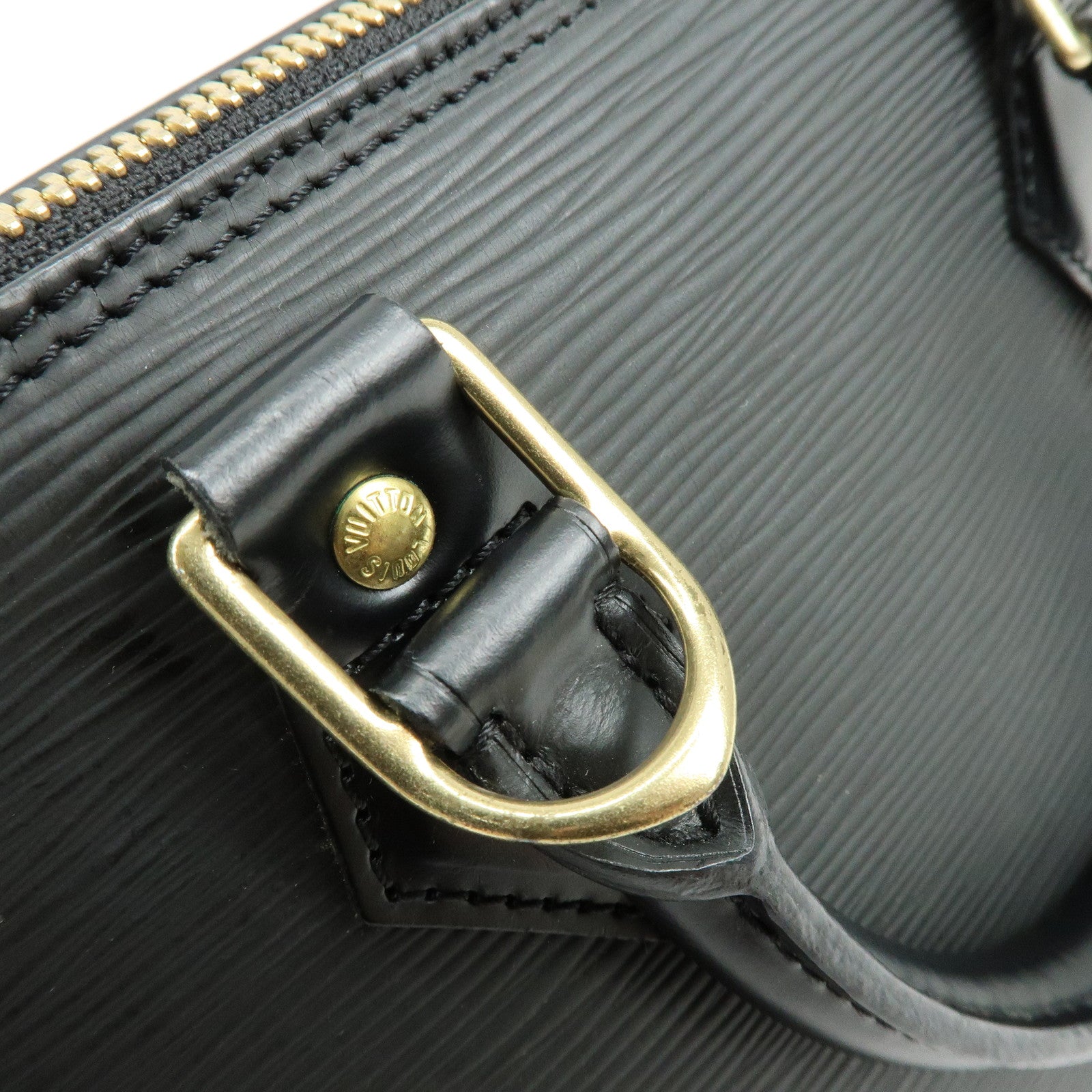 Louis Vuitton Epi Alma PM Leather Hand Bag Noir Black M52142