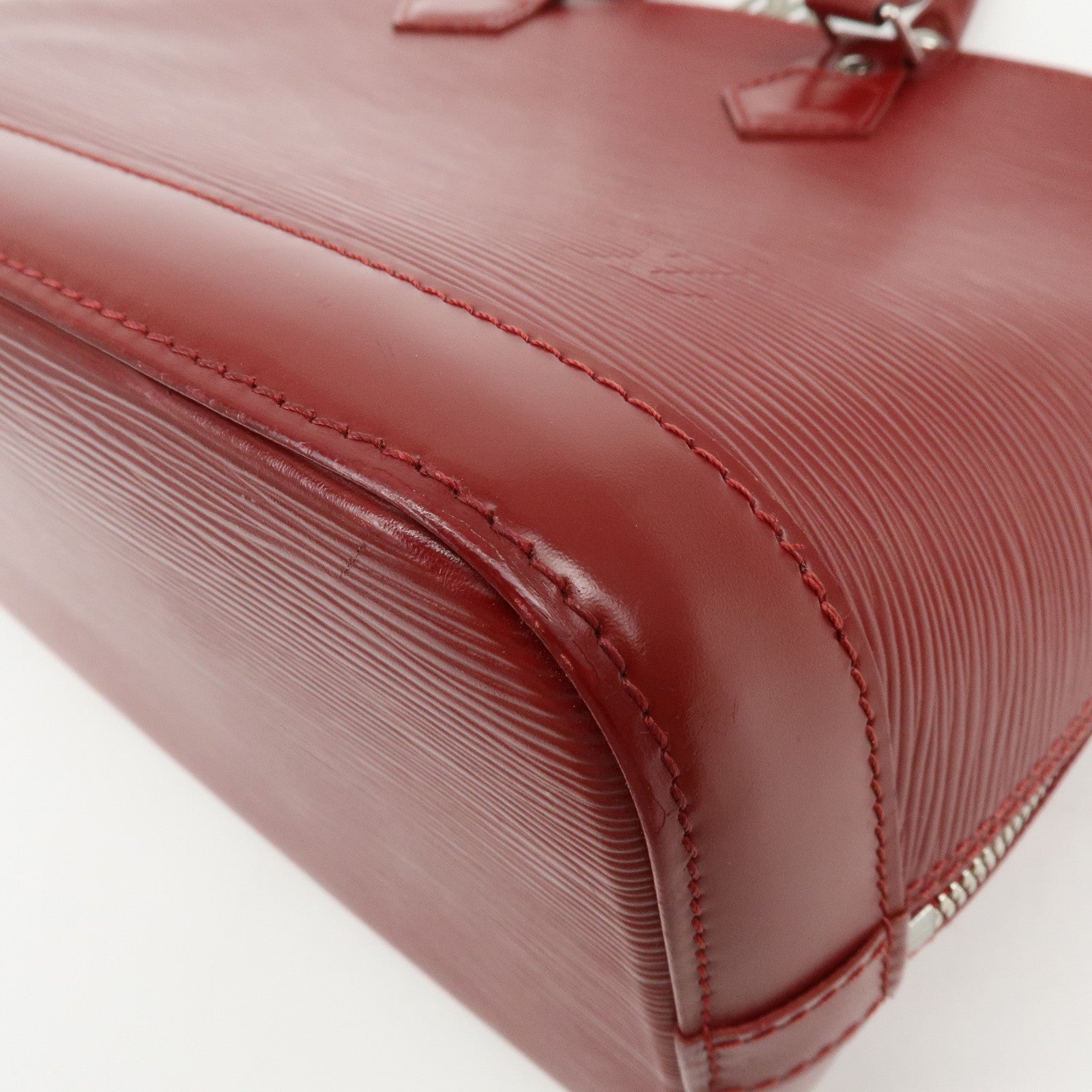 Louis Vuitton Epi Alma PM Leather Hand Bag Carmine Red M4058E