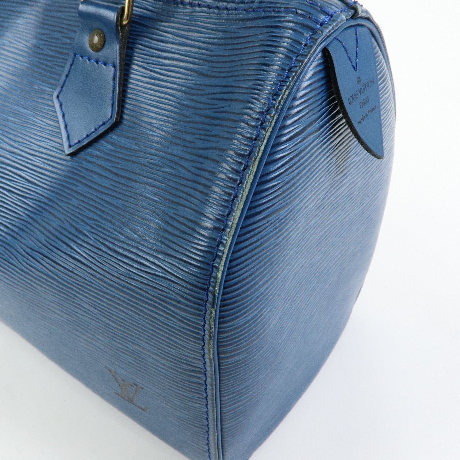 Louis Vuitton Epi Speedy 25 Hand Bag Boston Bag Toledo Blue M43015