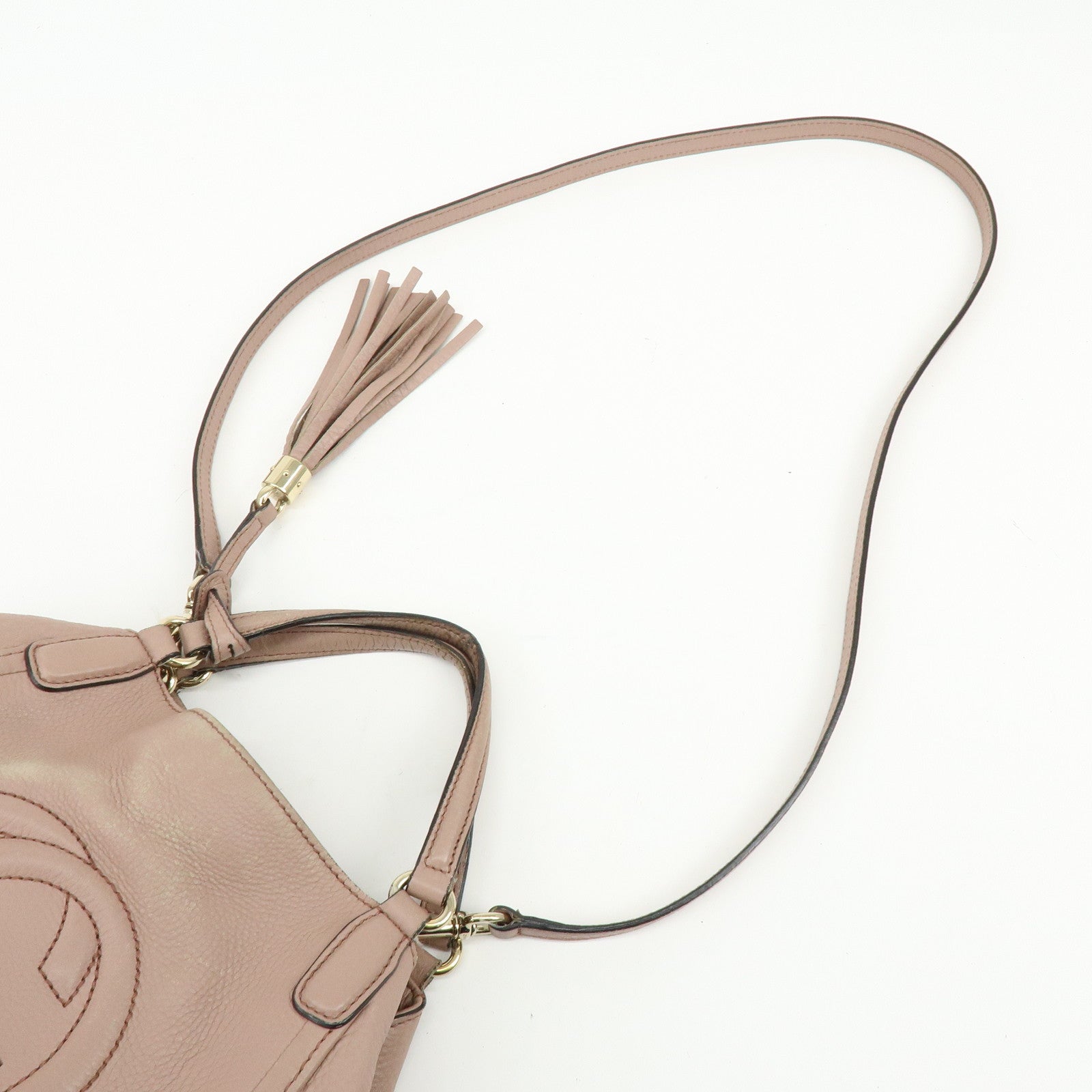GUCCI SOHO Interlocking G 2Way Hand Bag Japan Limited Pink Beige 336751