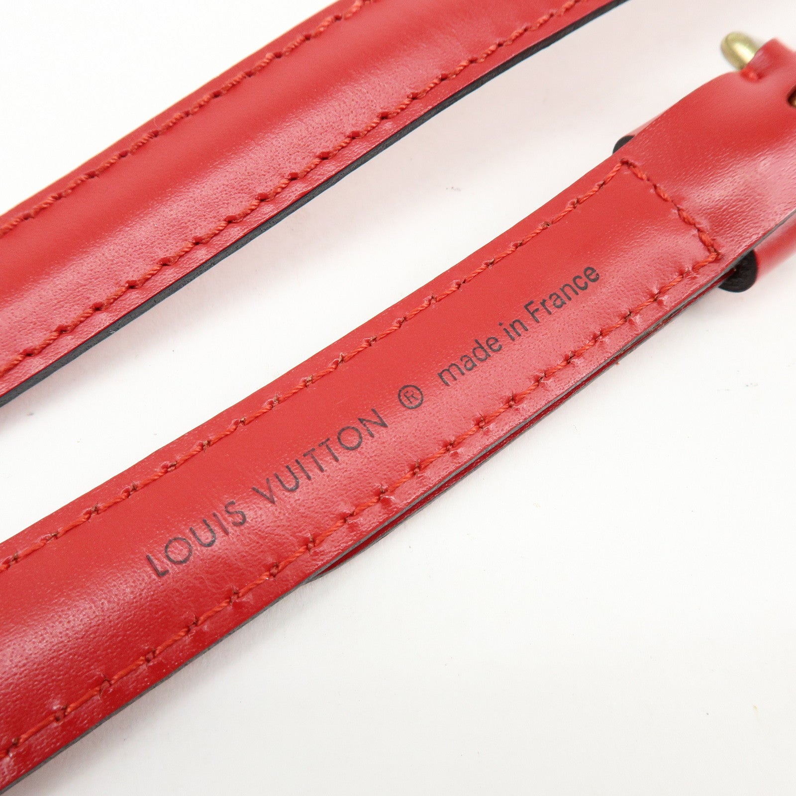 Louis Vuitton Adjustable Leather Shoulder Strap For Epi Bags Red