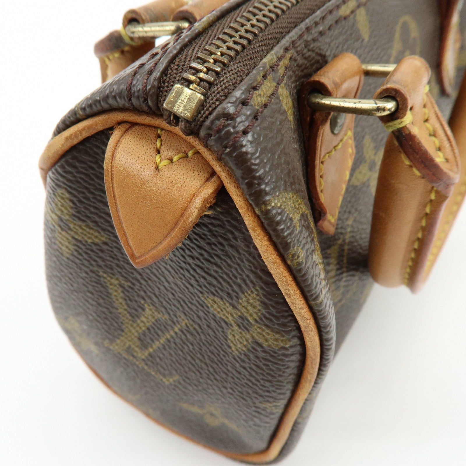 Louis Vuitton Monogram Mini Speedy Hand Bag Brown M41534 J75011 Lot