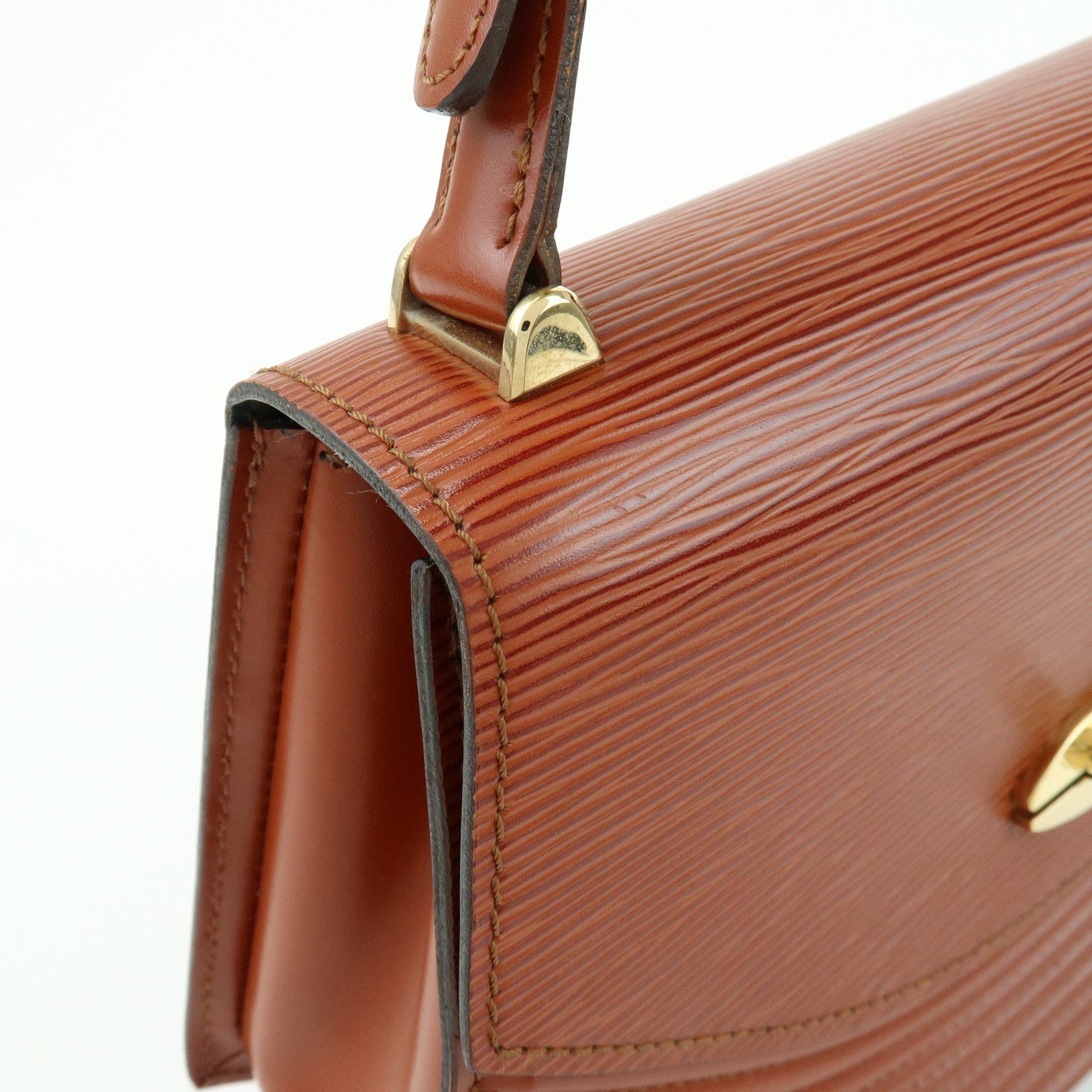 Louis Vuitton Epi Tilsitt Leather Shoulder Bag Kenya Brown M52483