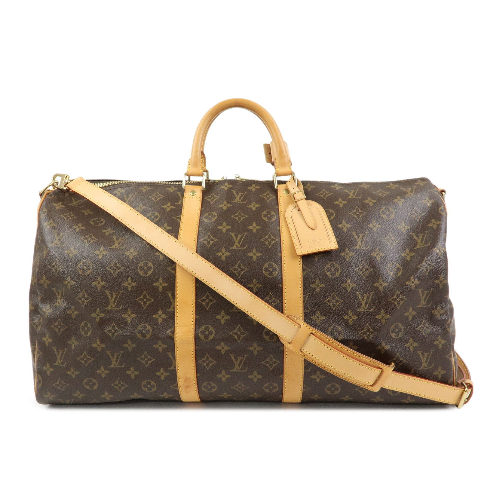 Louis Vuitton Monogram Keep All Bandouliere 55 Boston Bag M41414