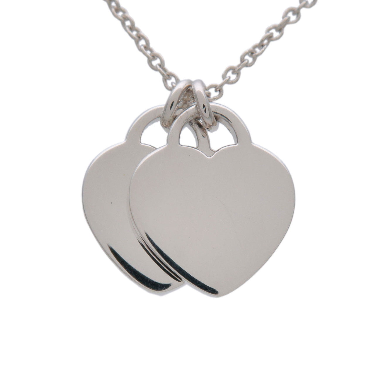 Tiffany & Co Return to Tiffany Mini Double Heart Tag Necklace SV925