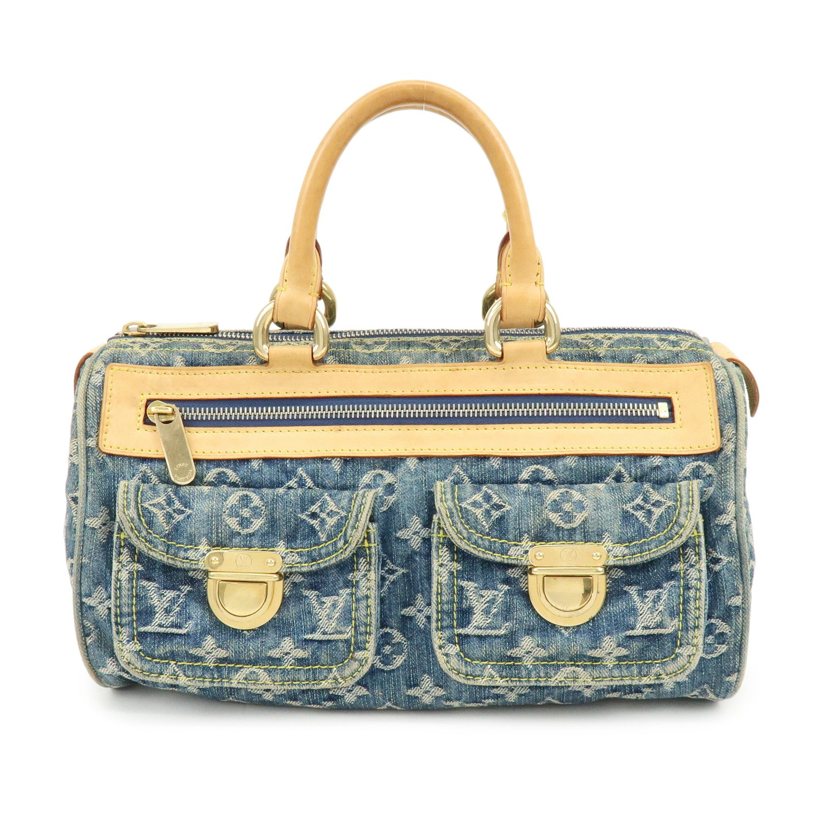 Louis Vuitton Monogram Denim Neo Speedy Boston Bag Blue M95019