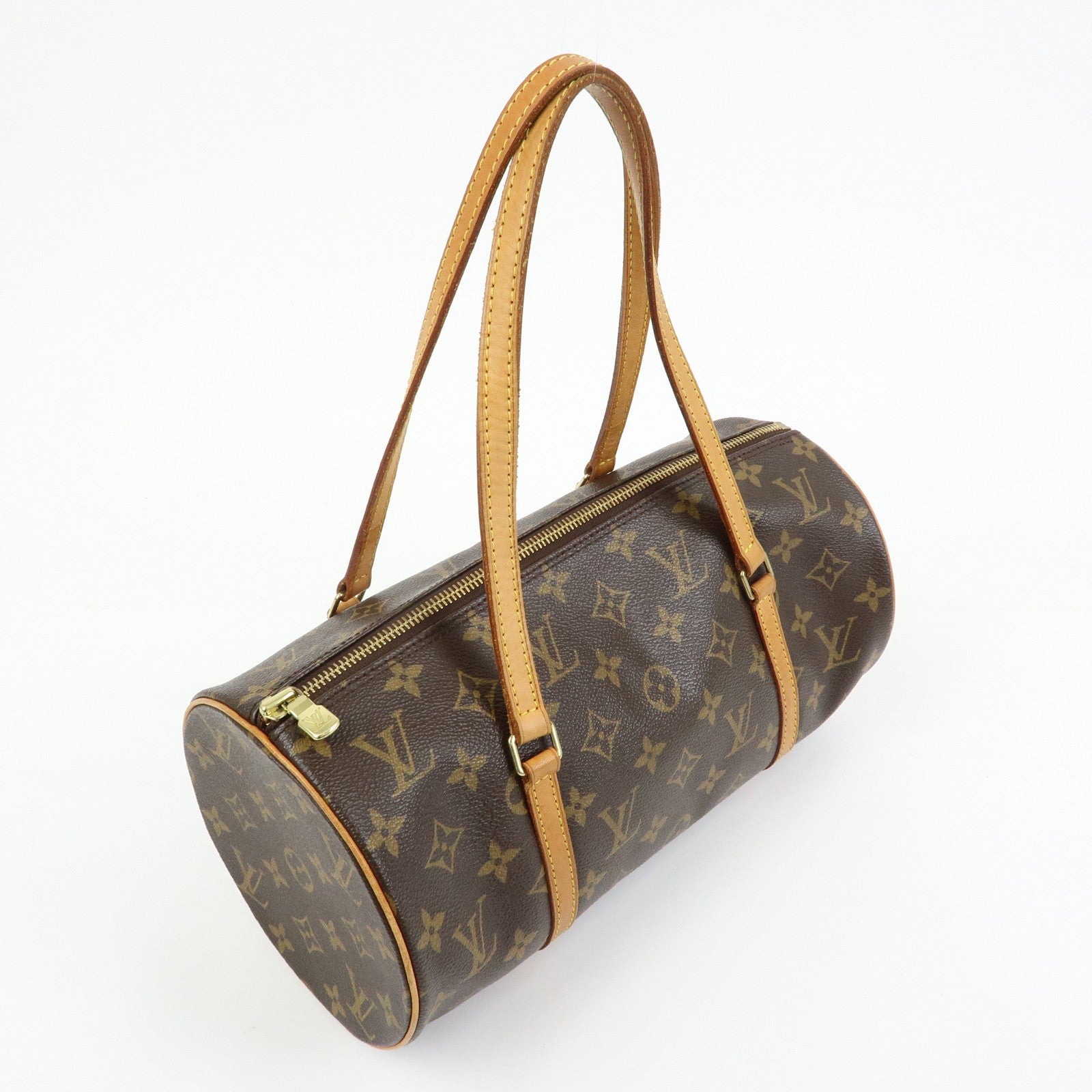 Louis Vuitton Monogram Papillon 30 Hand Bag Brown M51385