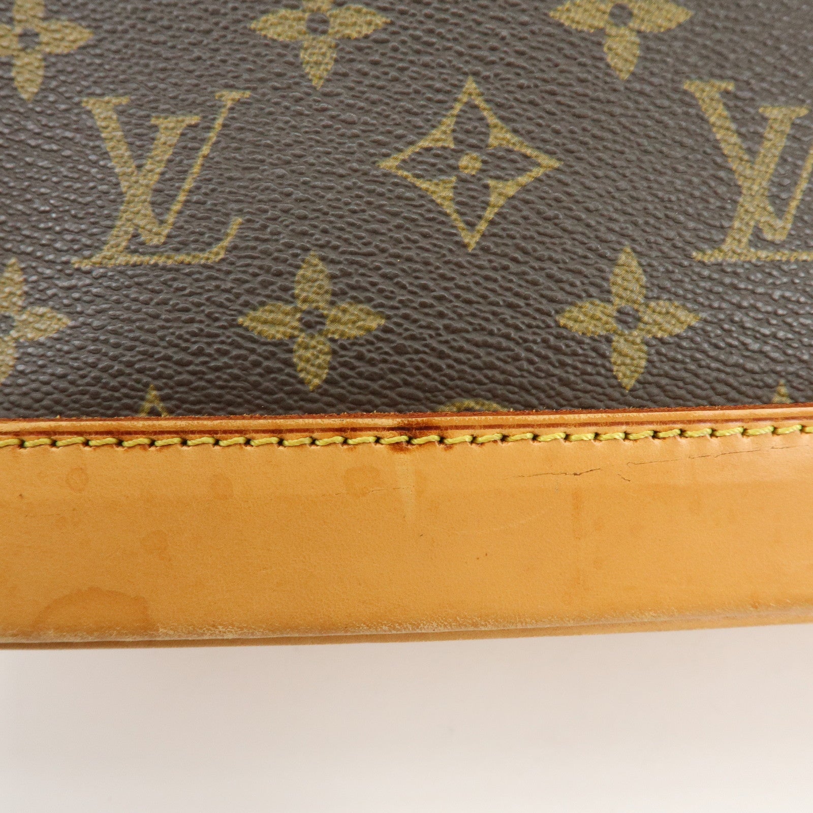 Louis Vuitton Monogram Alma Hand Bag Brown Brown M51130