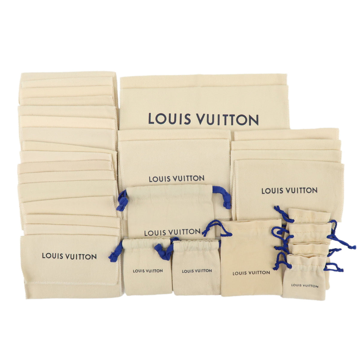Louis Vuitton Lot of 32 Dust Bag Storage Bag Flap Drawstring Style