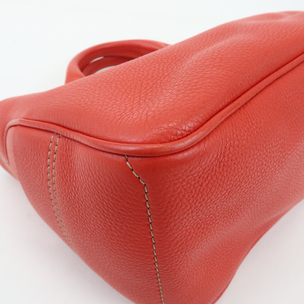 CELINE Boogie Bag Leather Hand Bag Tote Bag Red