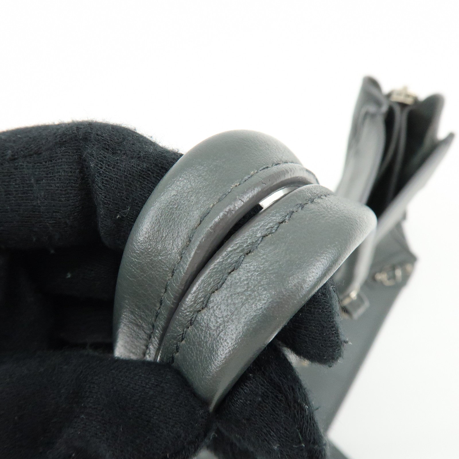 BALENCIAGA The Paper Shoulder Bag Hand Bag Grey 432596