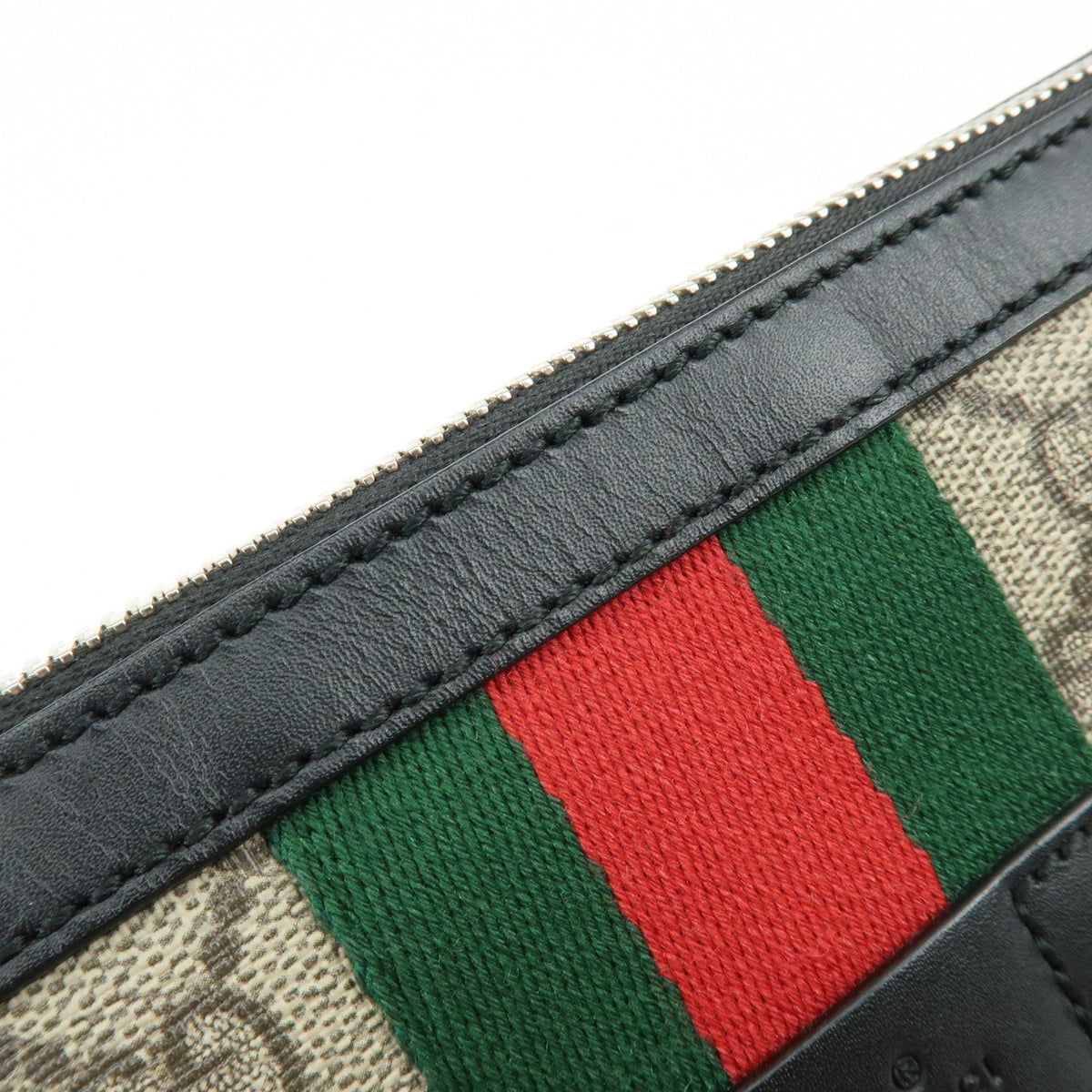GUCCI Sherry GG Supreme Leather Shoulder Crossbody Bag Beige 471454