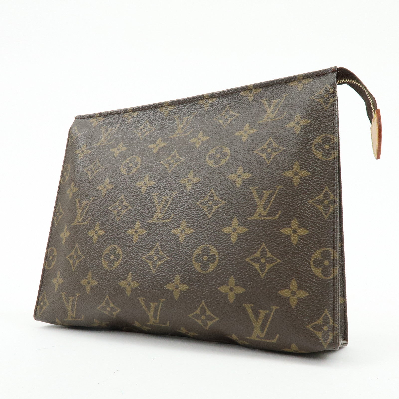 Louis Vuitton Monogram Poche Toilette 26 Clutch Bag Brown M47542