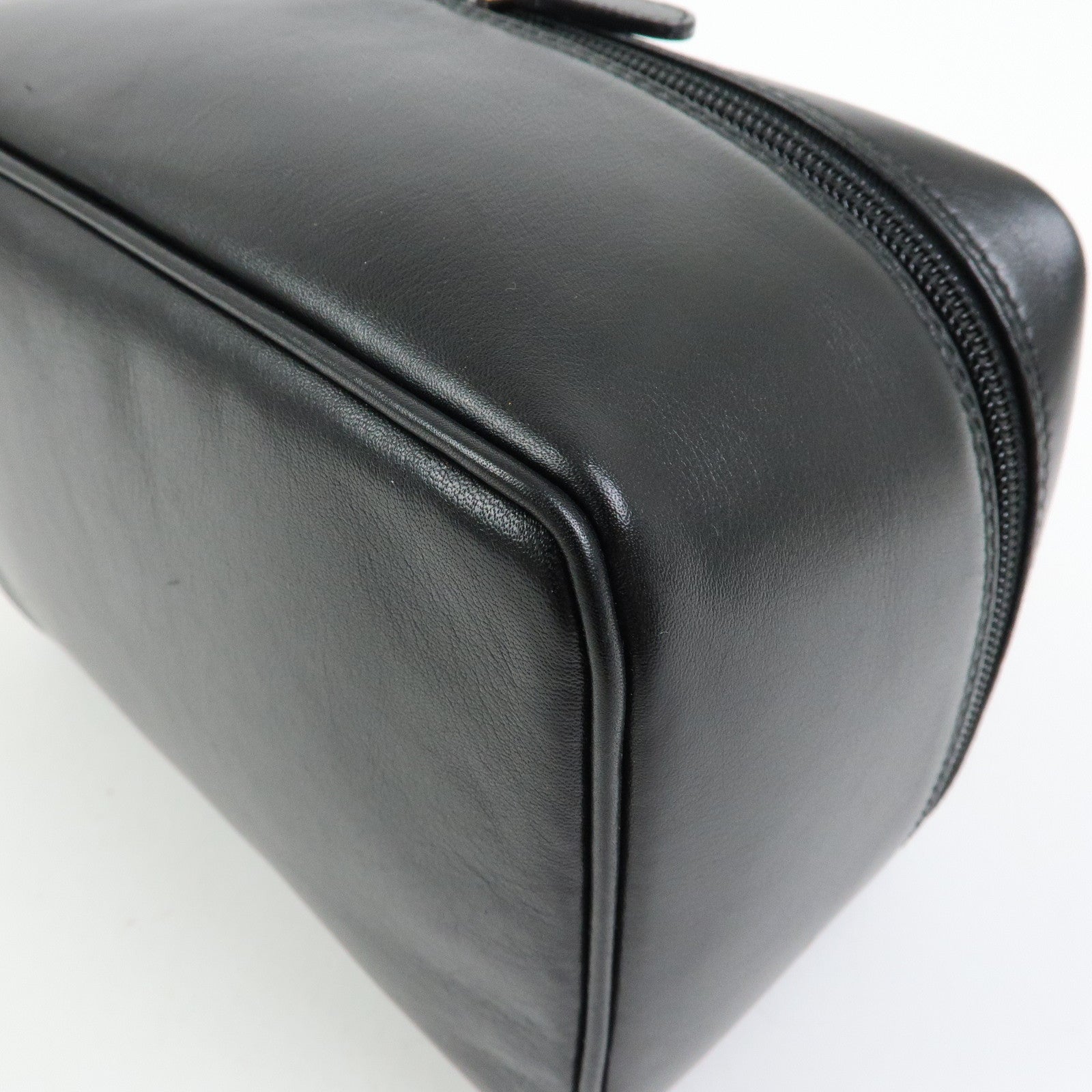 GUCCI Horsebit Leather Vanity Bag Cosmetic Bag Black 03217050140