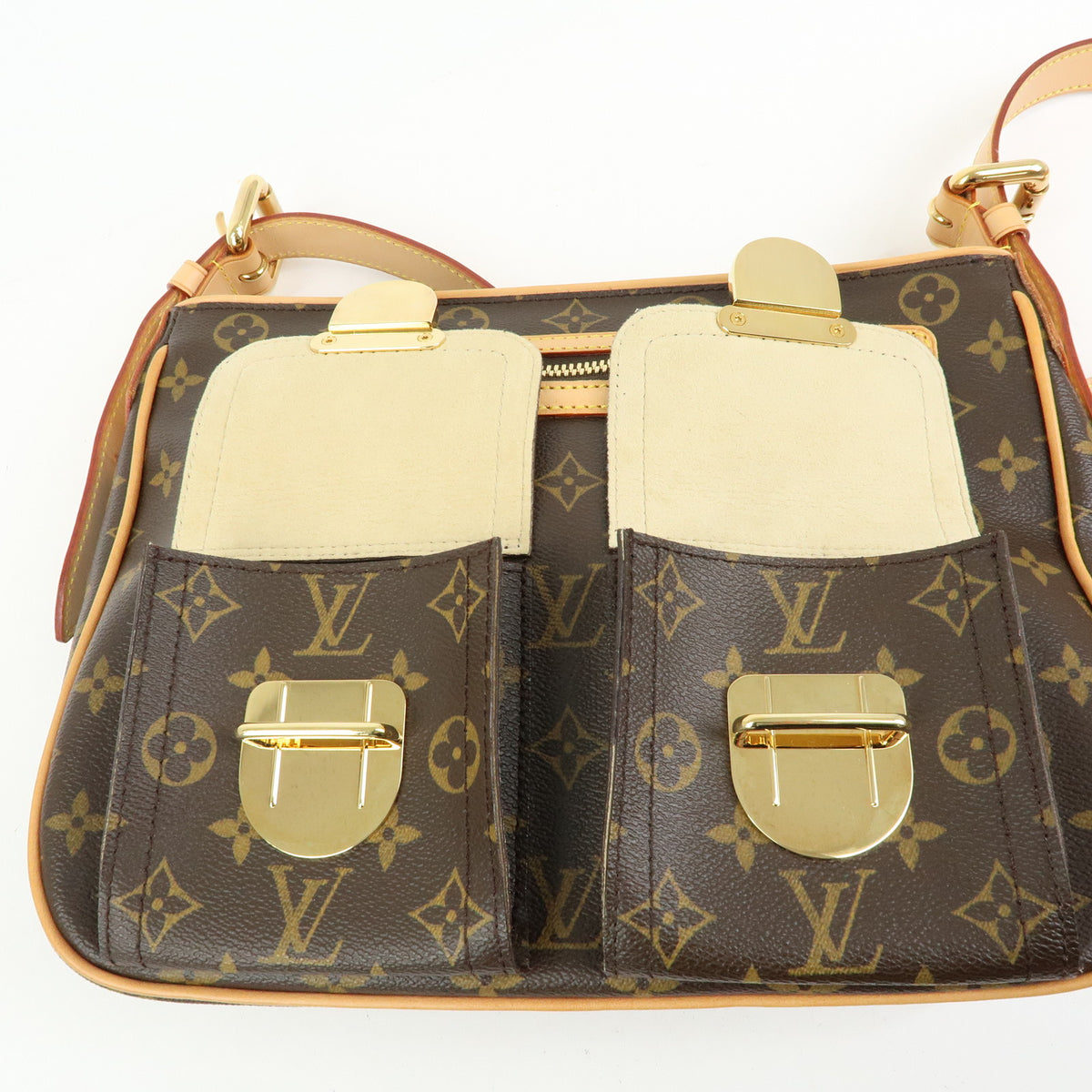 Louis Vuitton Monogram Hudson GM Shoulder Crossbody Bag  Brown M40045