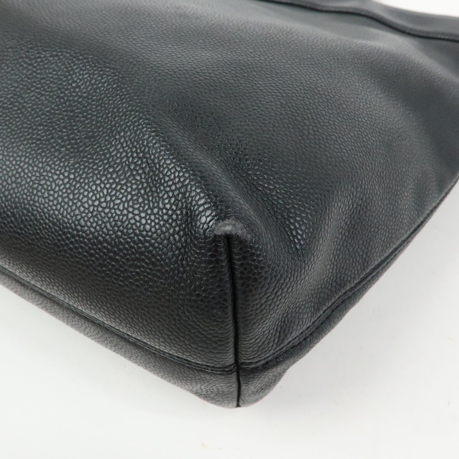 CHANEL COCO Mark Caviarskin Tote Bag Shoulder Bag Black
