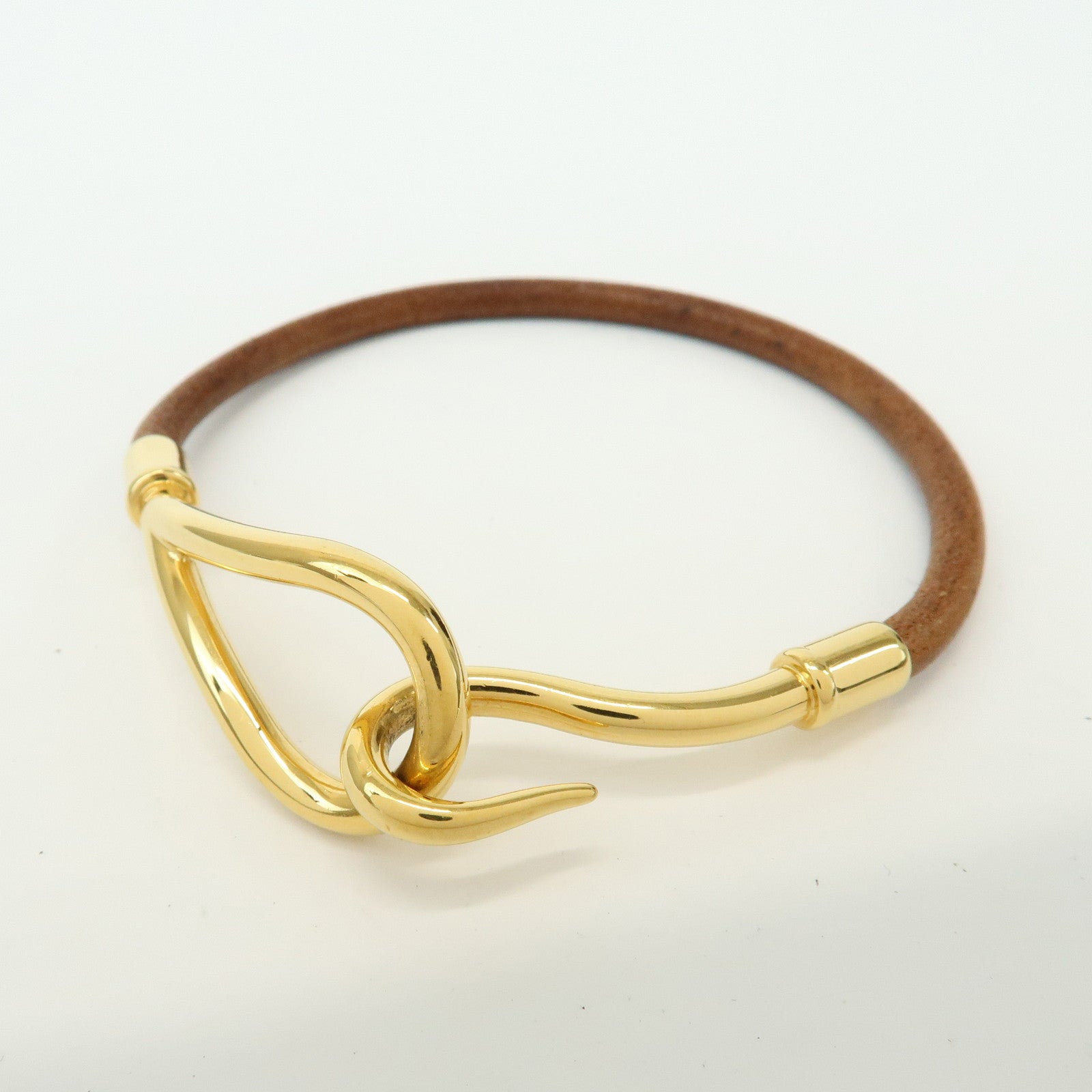 HERMES Set of 2 Jumbo Choker Jumbo Double Choker Leather Bracelet