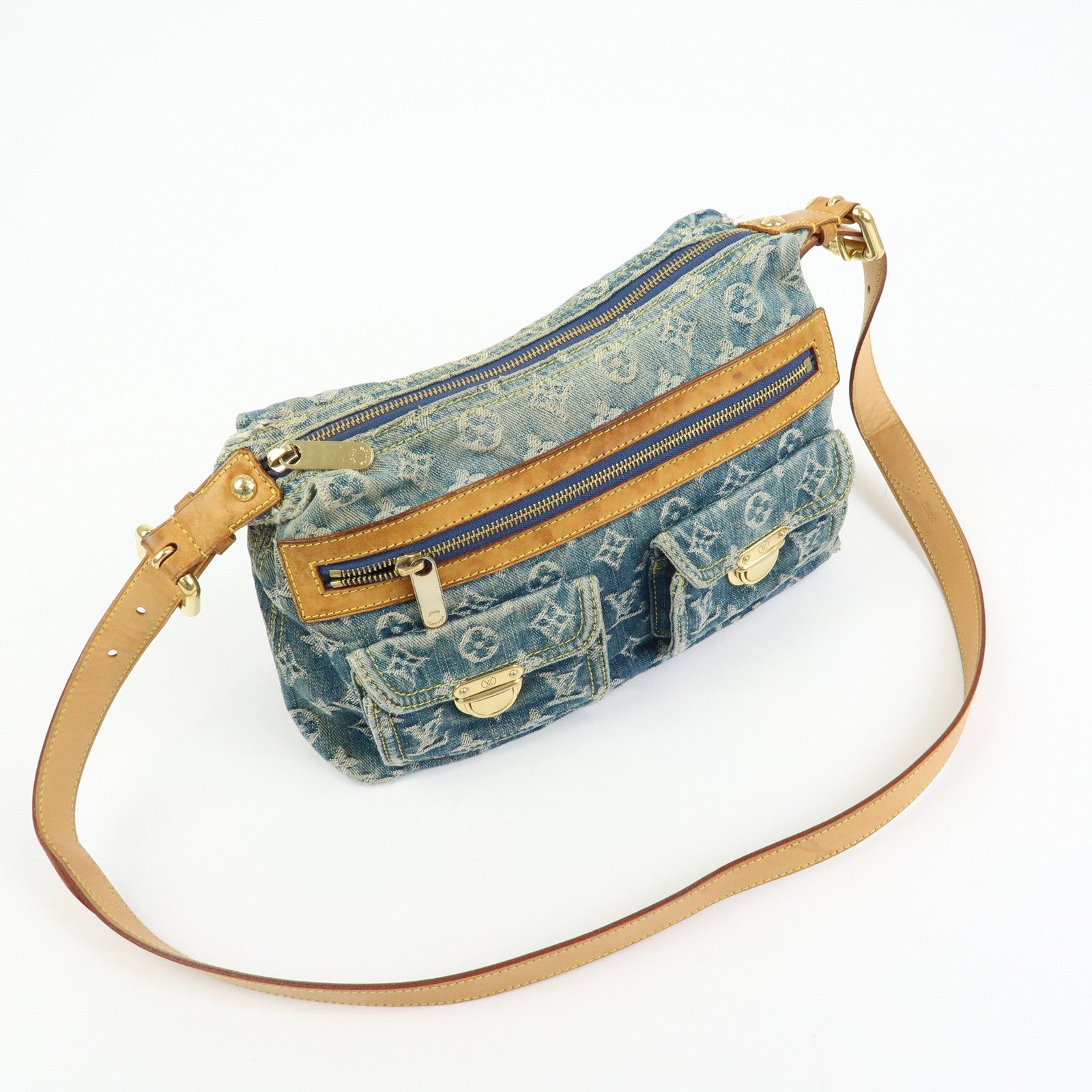 Louis Vuitton Monogram Denim Baggy PM 2Way Bag Shoulder Bag M95049