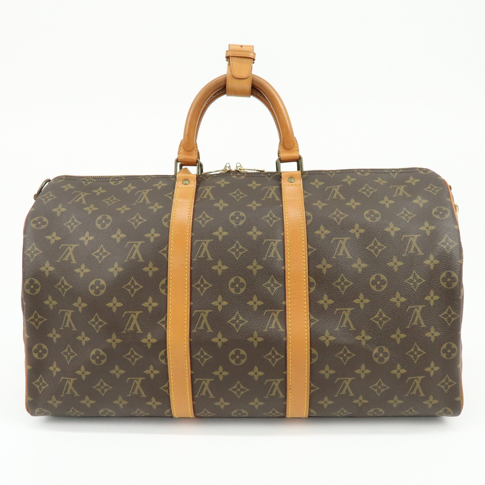 Louis Vuitton Keep All Bandouliere 50 Boston Bag Brown M41416