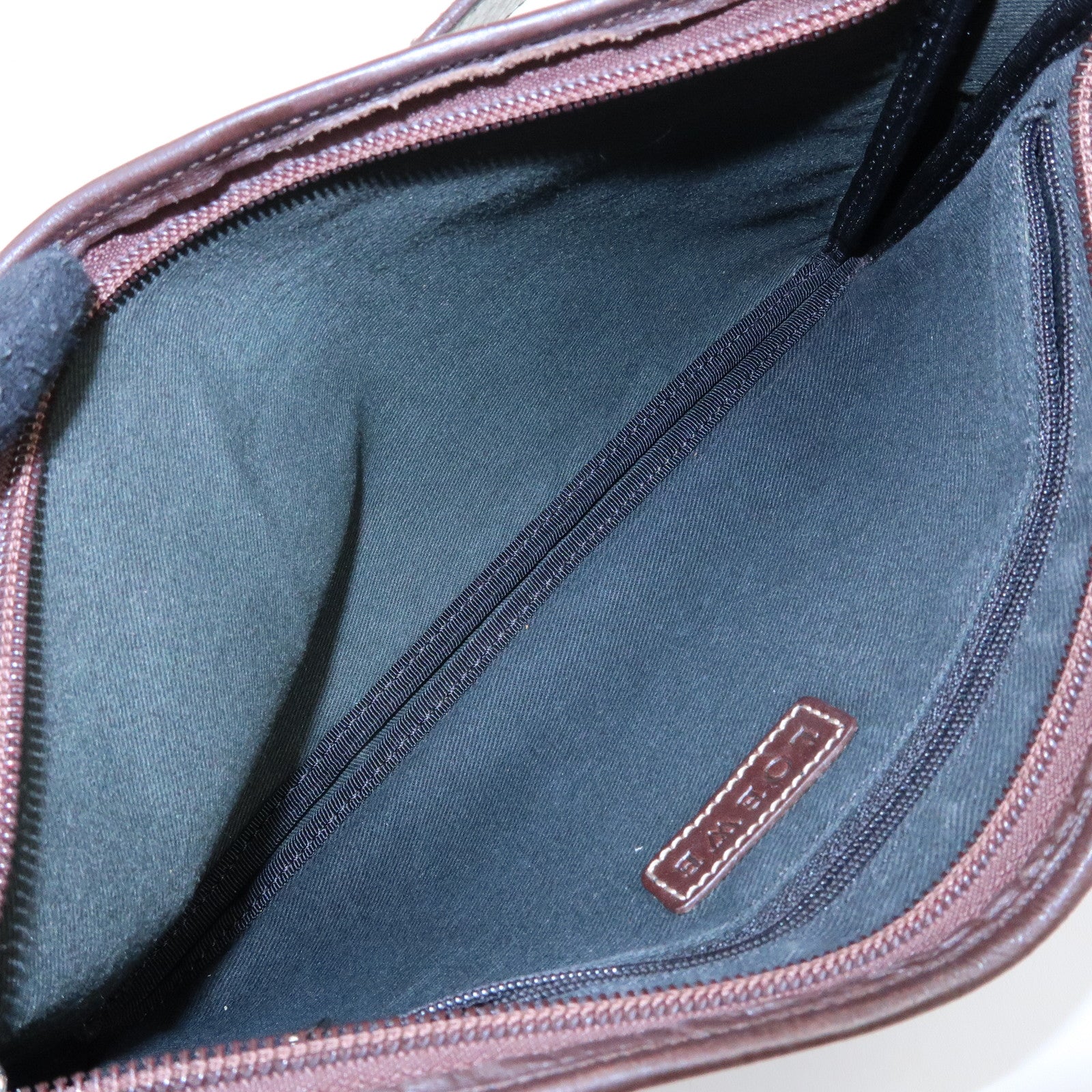 LOEWE Anagram Denim Leather Shoulder Bag Hand Bag Denim Brown