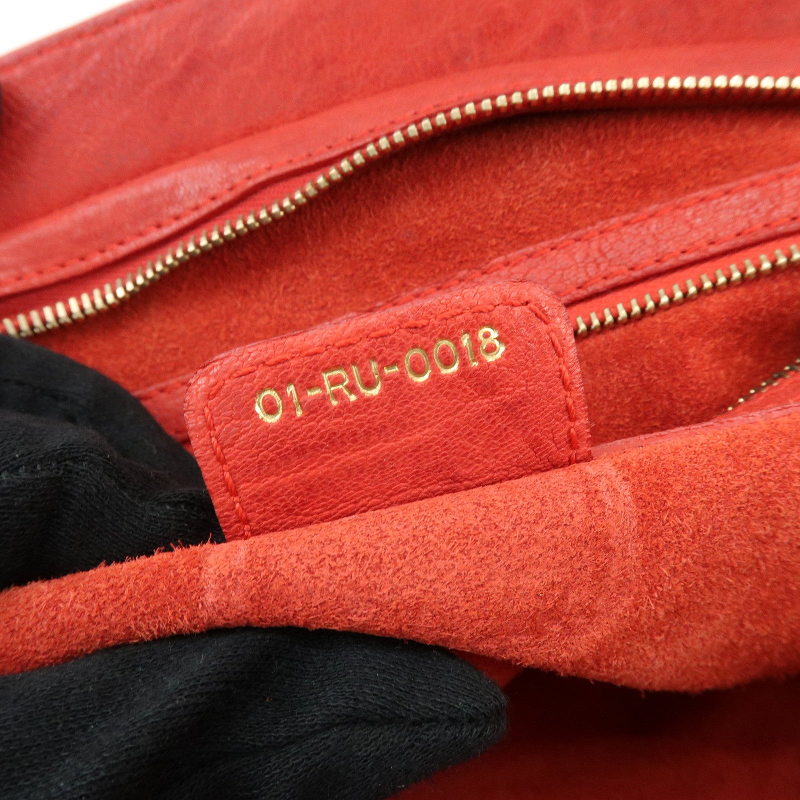 Christian Dior My Dior Logo Leather Hand Bag Satchel Bag Red