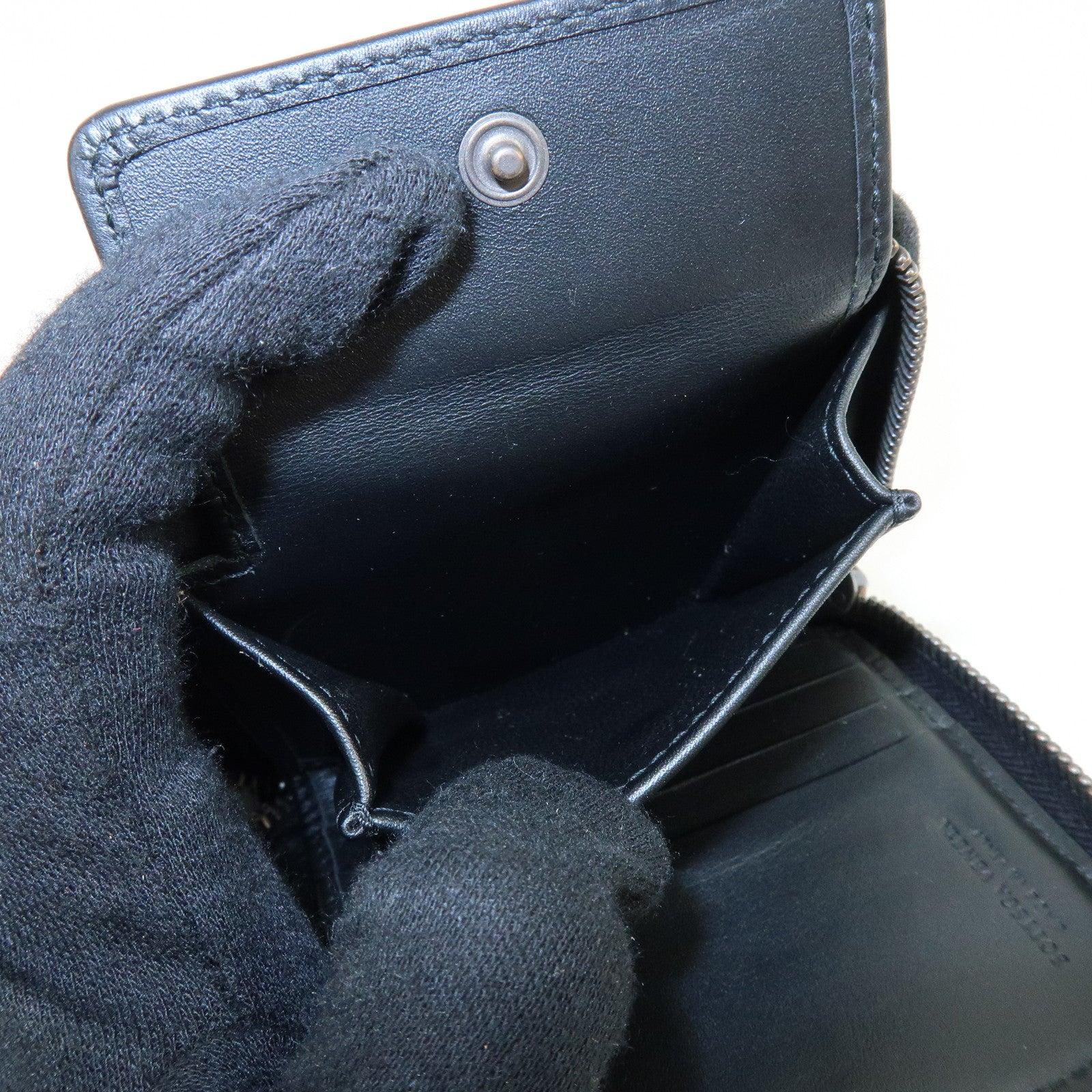 Bottega Veneta Intrecciato Nappa Leather Bi-fold Comact Wallet 510293
